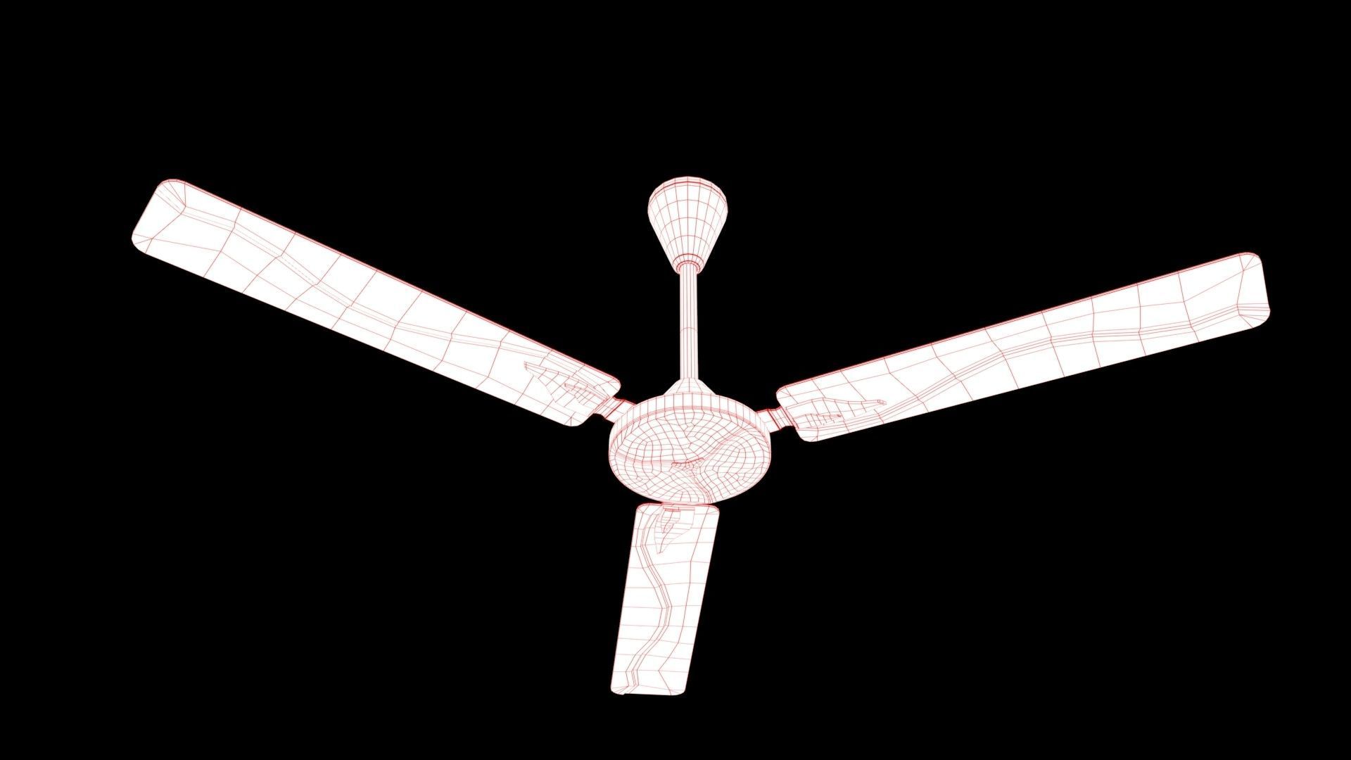 Ceiling Fan 05 Low-poly 3D model_8