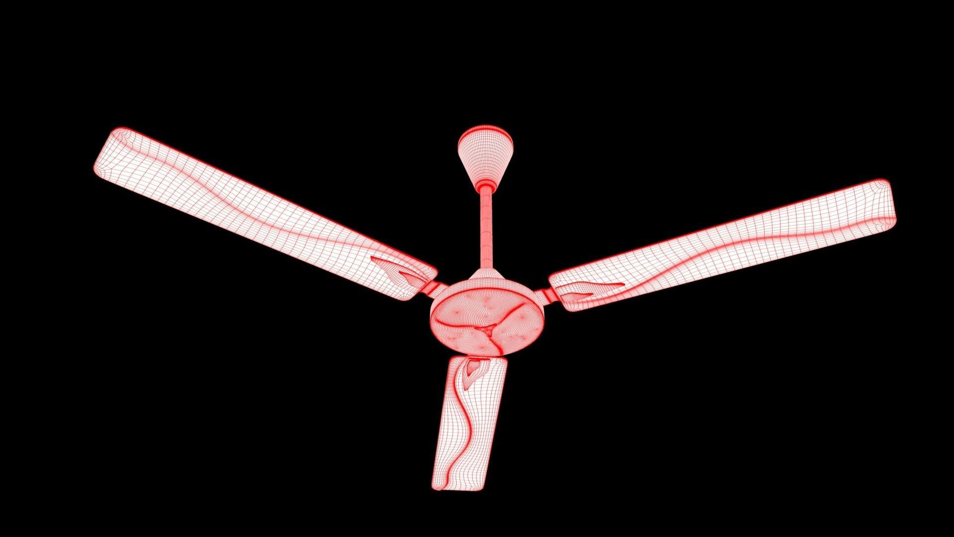 Ceiling Fan 05 Low-poly 3D model_7
