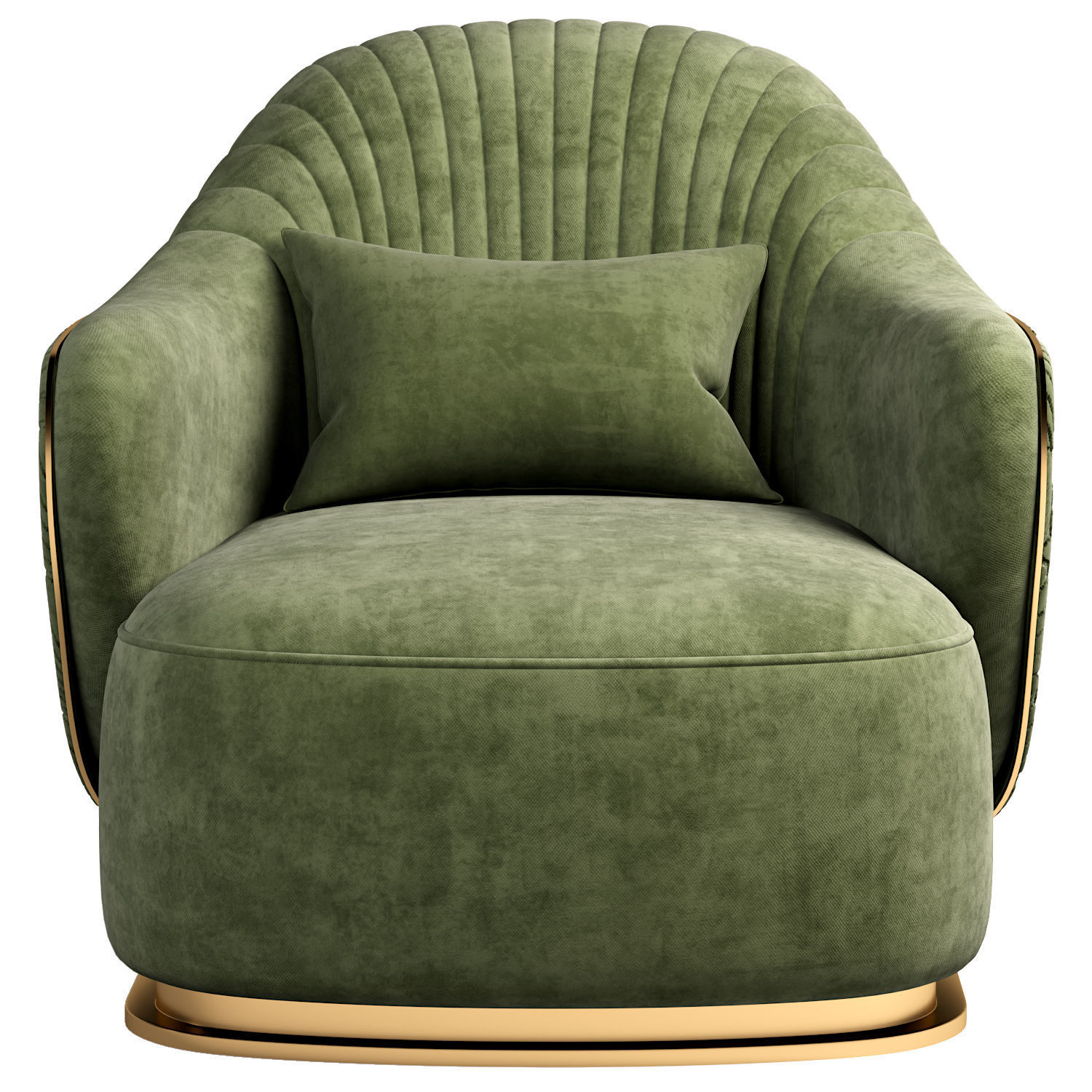 Adele Armchair Low-poly 3D model_2