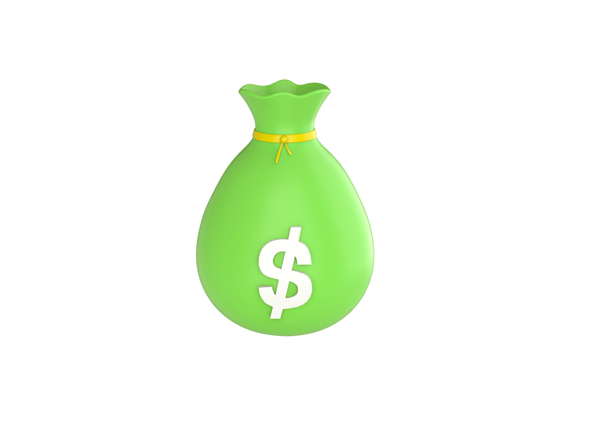 Prop03 Bags of Money  Low-poly 3D model_6