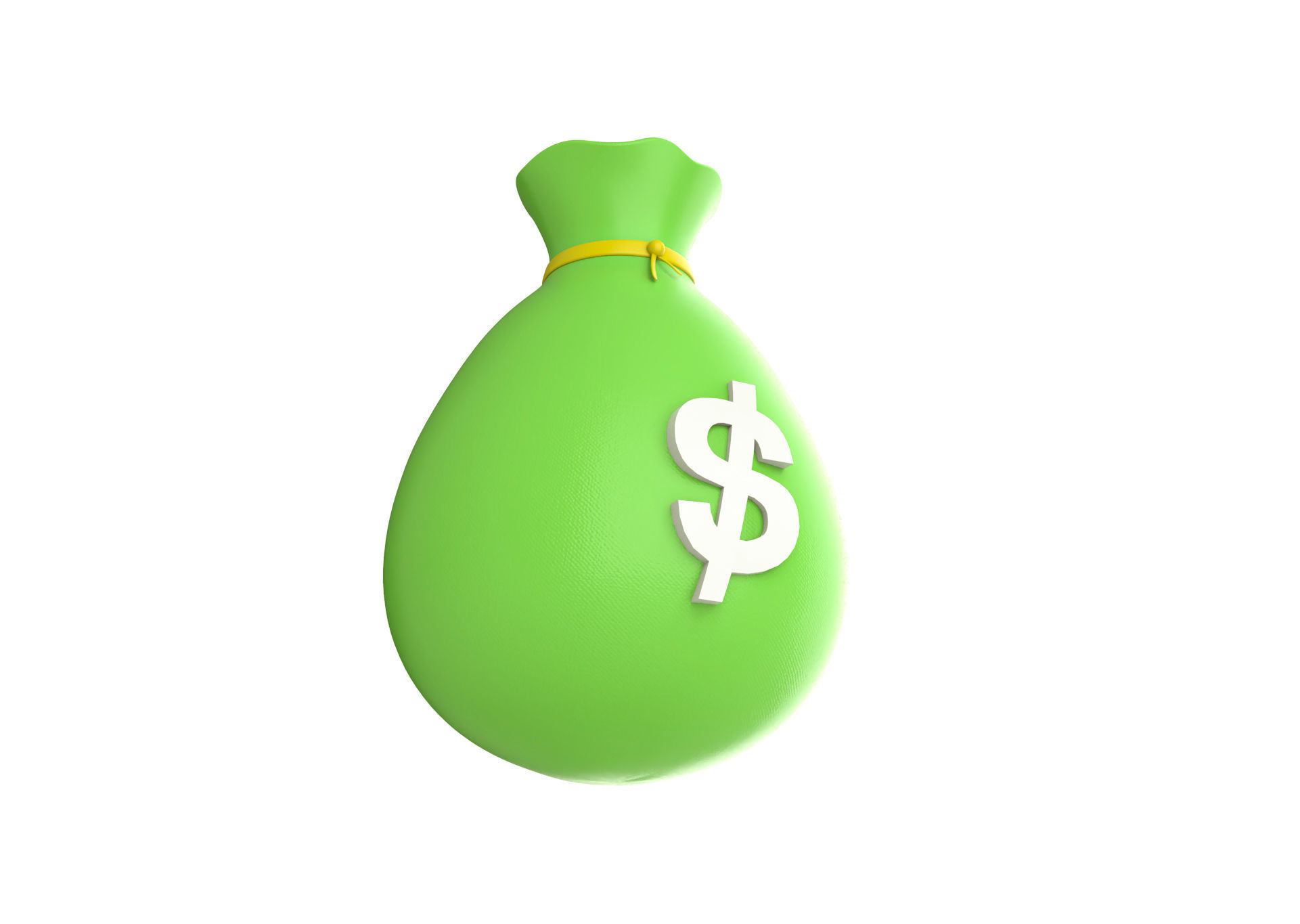 Prop03 Bags of Money  Low-poly 3D model_4