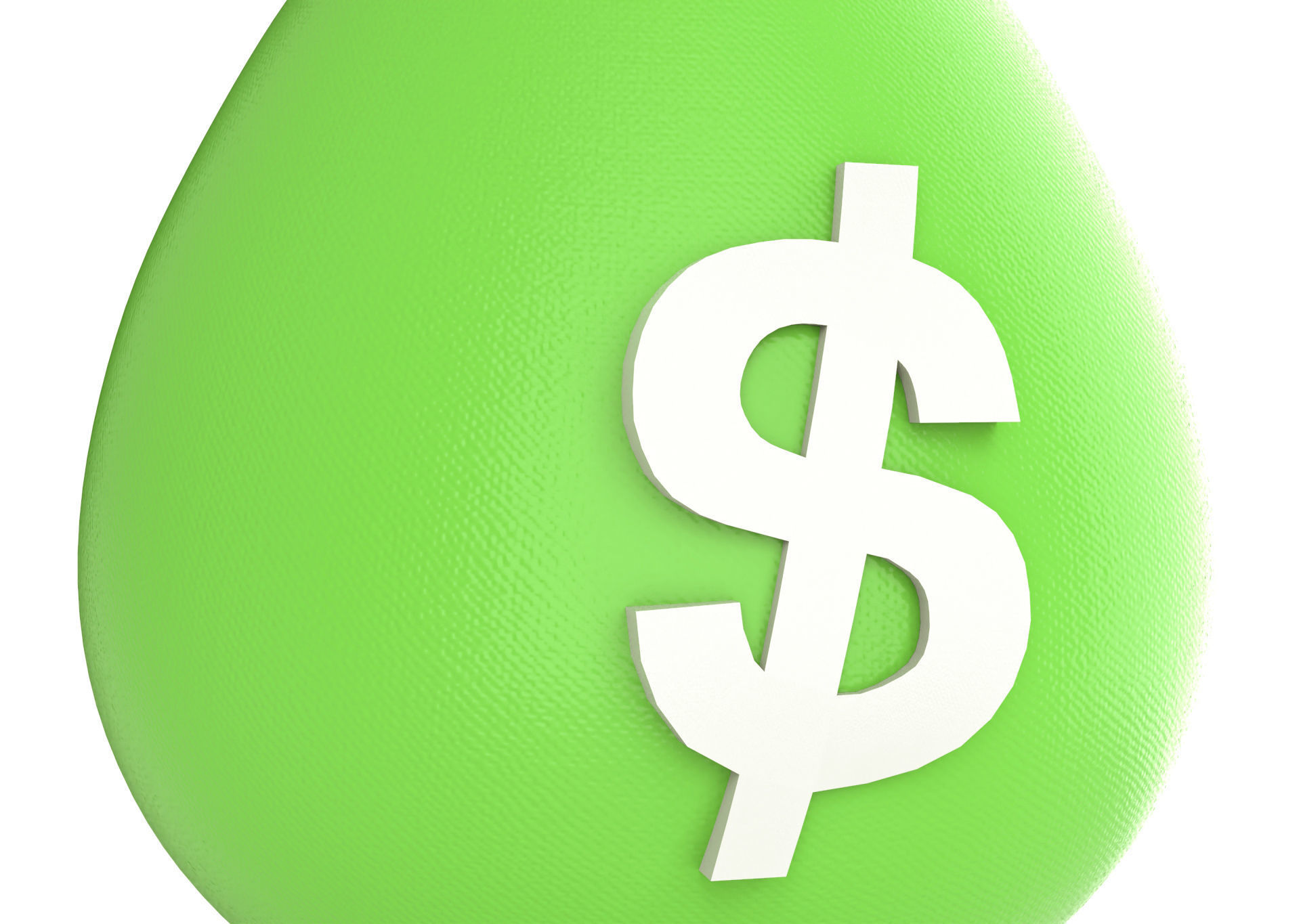 Prop03 Bags of Money  Low-poly 3D model_7