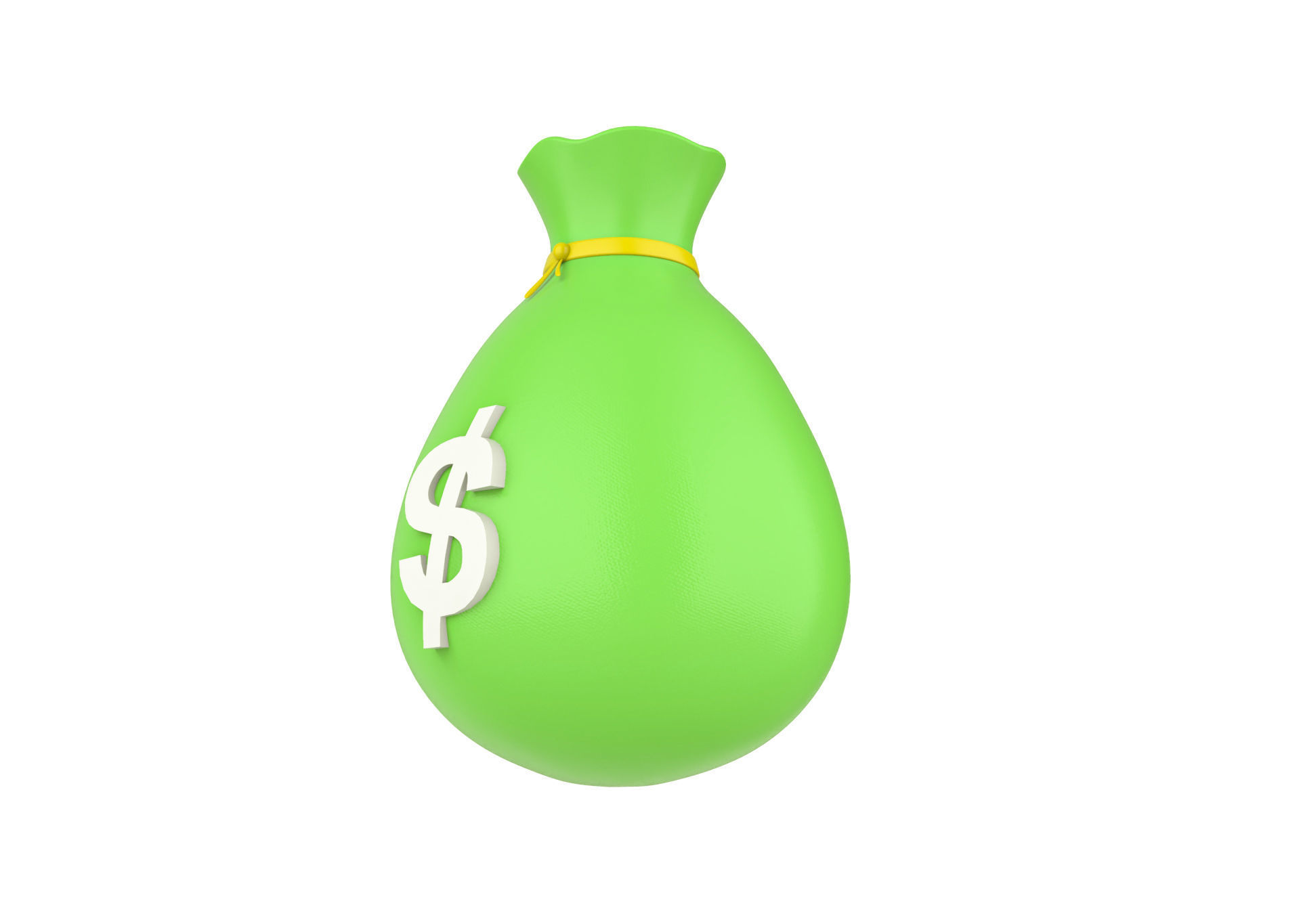 Prop03 Bags of Money  Low-poly 3D model_5