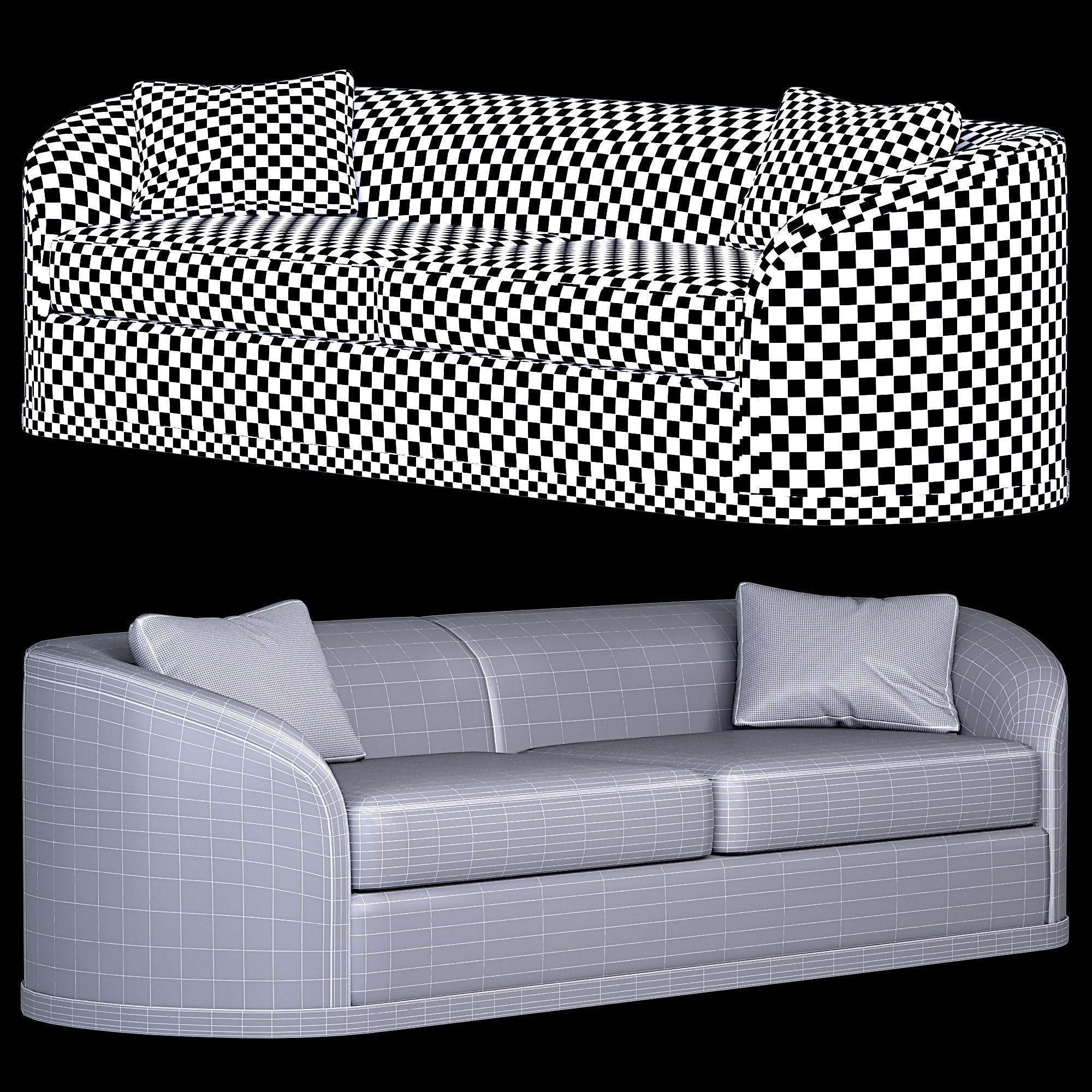 Anderson sofa Low-poly 3D model_2