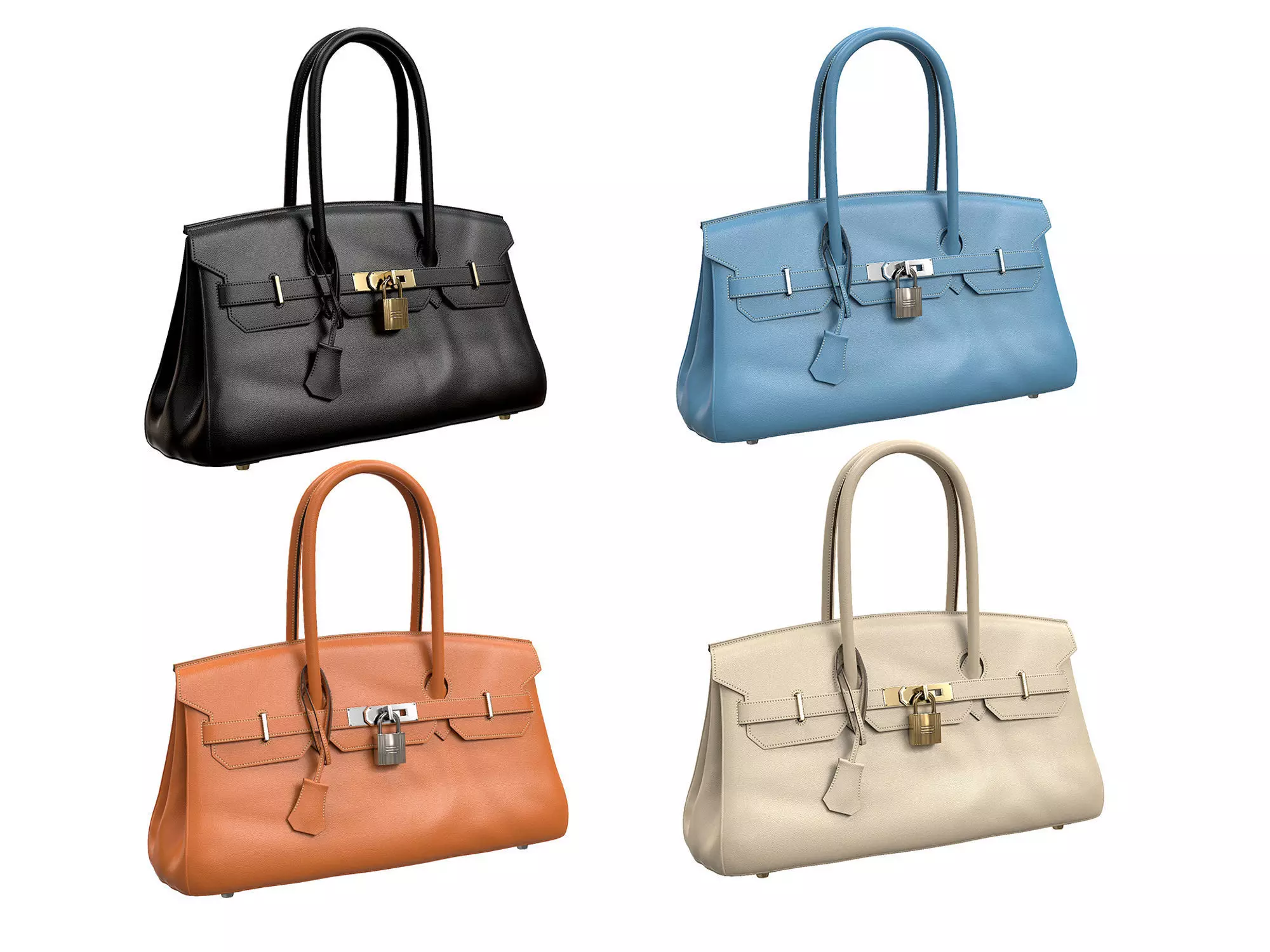 Hermes Birkin Bag 42 3D Model Collection_0