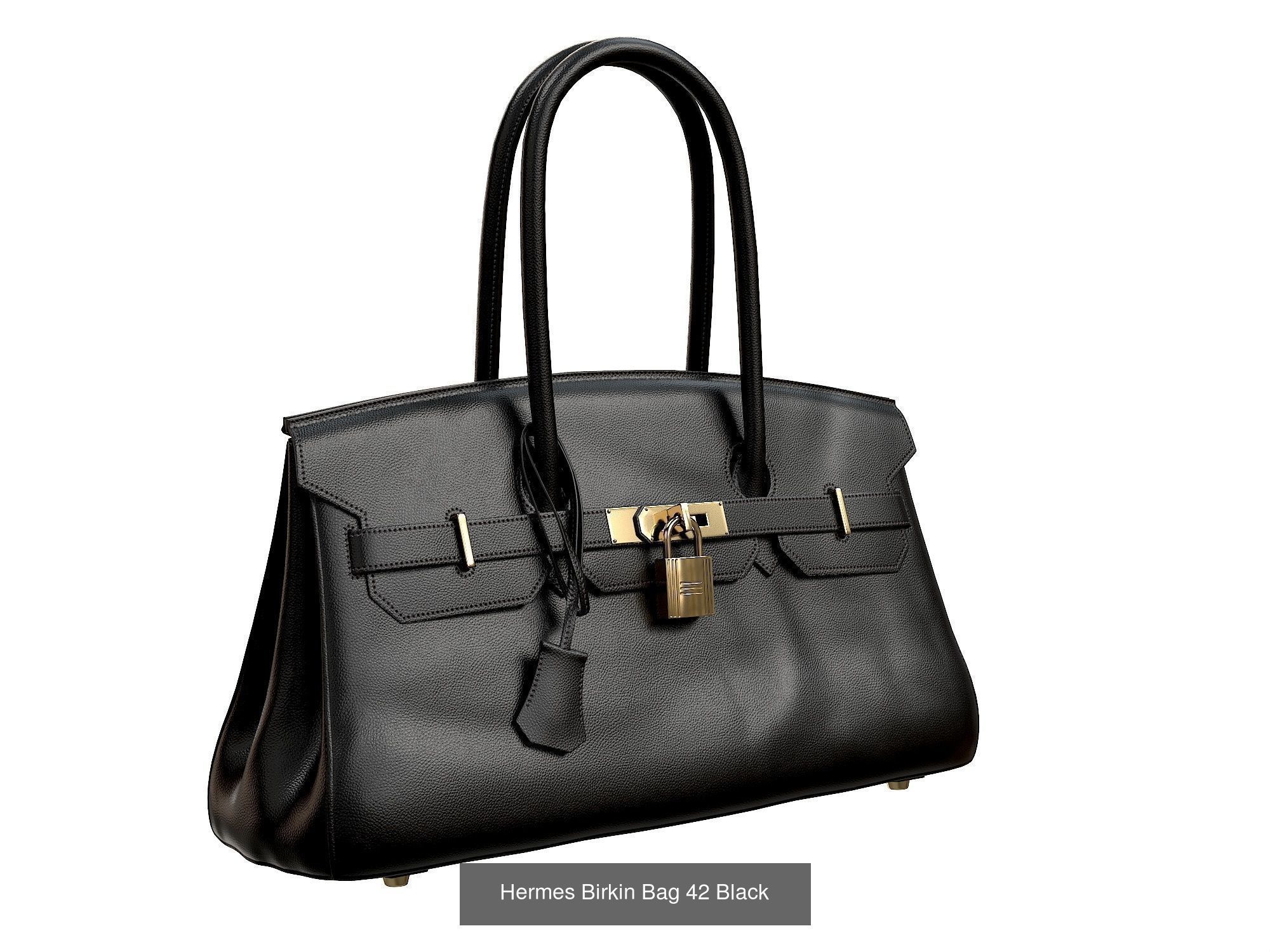Hermes Birkin Bag 42 3D Model Collection_4