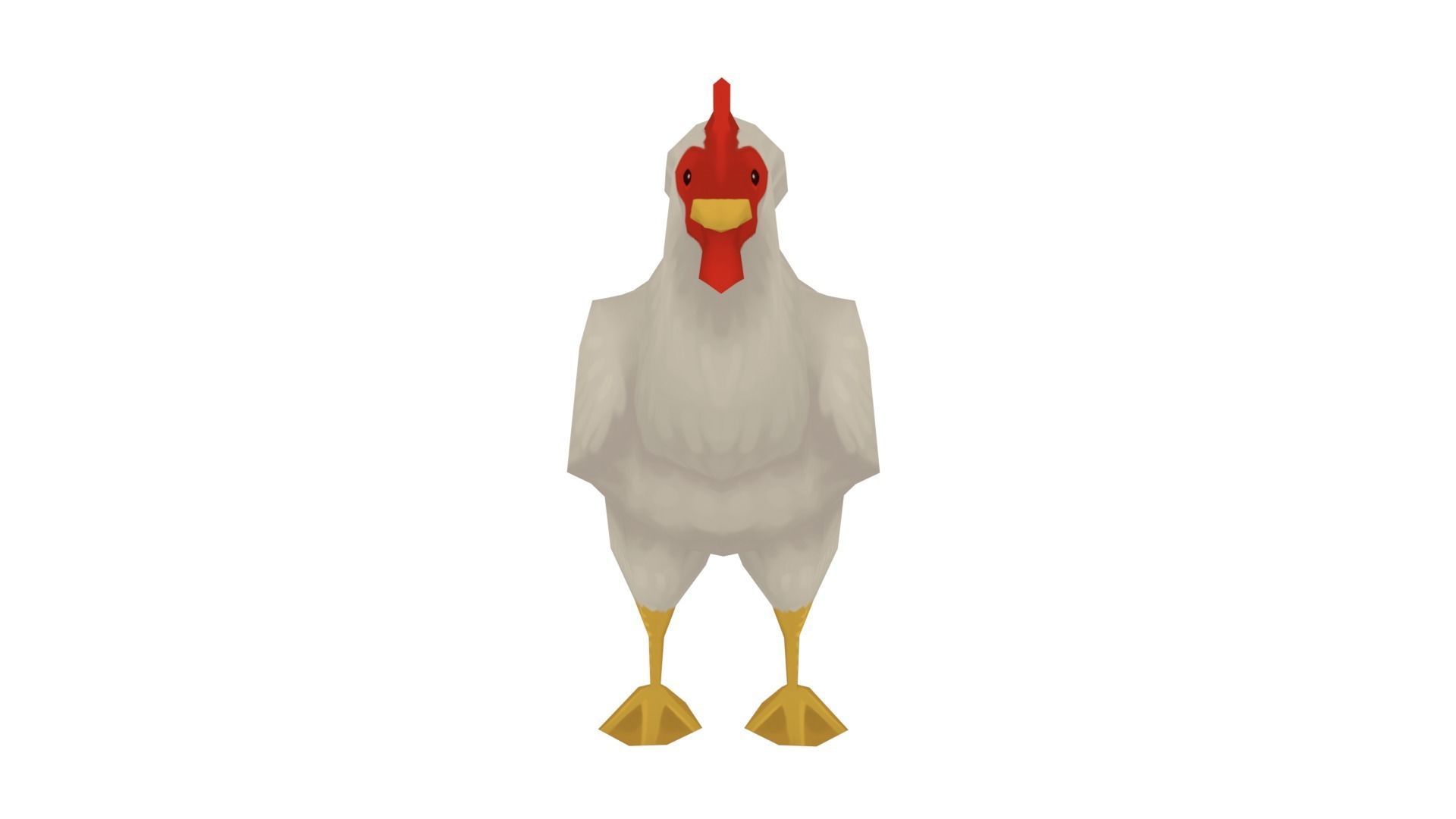 Chicken - Hand Painted 3D model_2