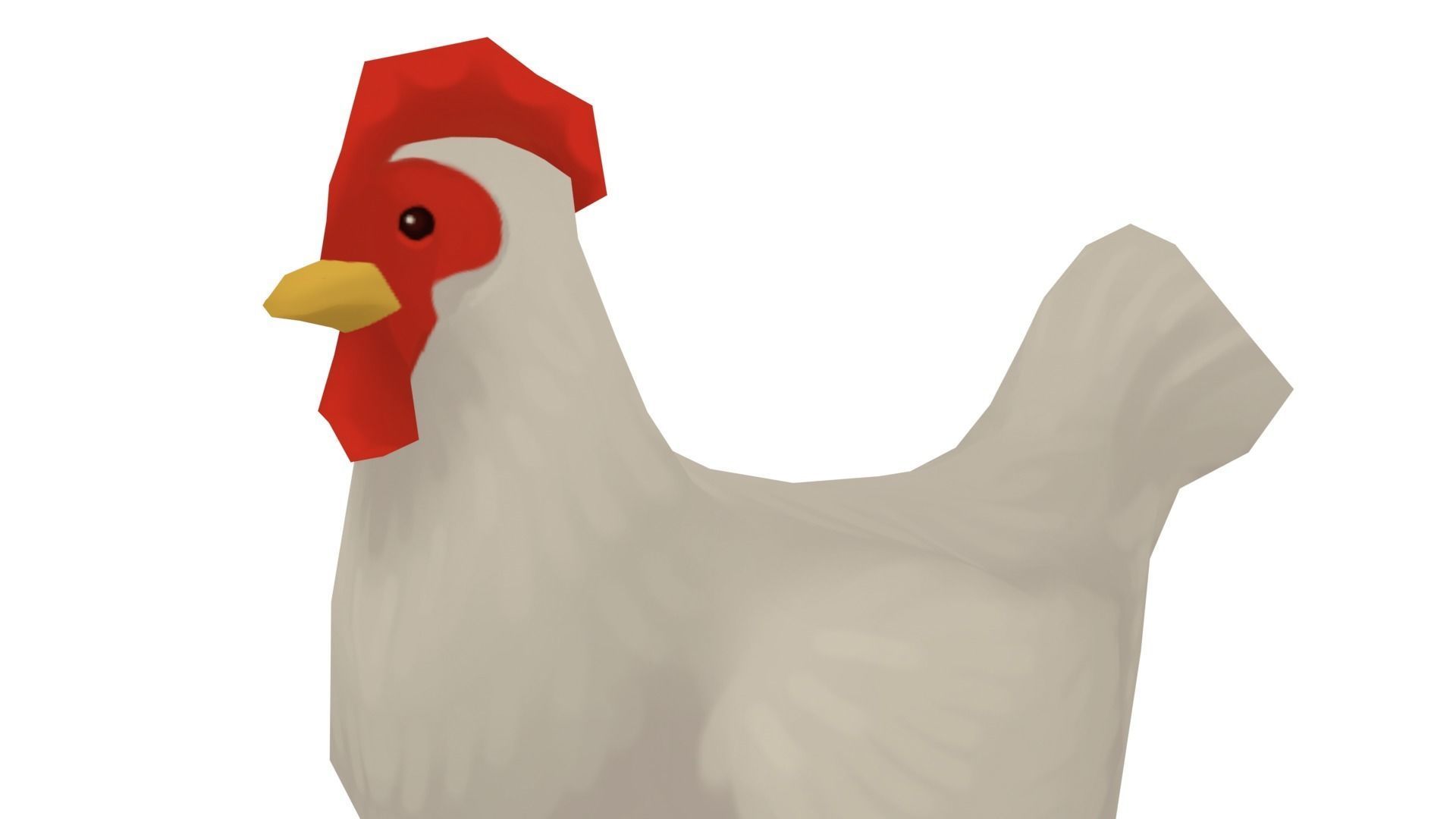 Chicken - Hand Painted 3D model_6