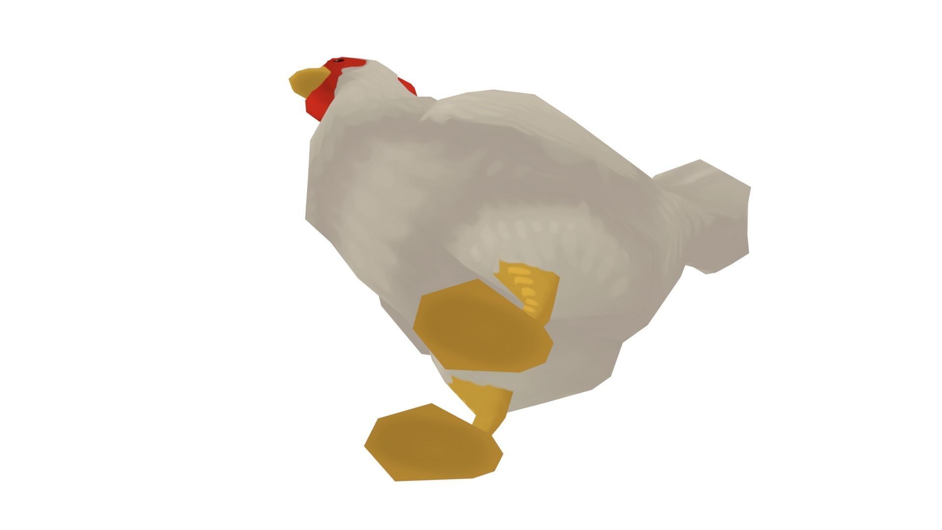 Chicken - Hand Painted 3D model_4