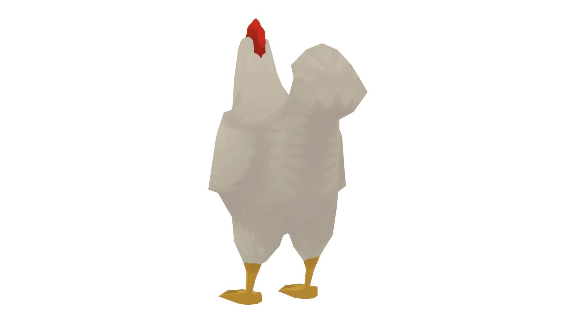 Chicken - Hand Painted 3D model_5