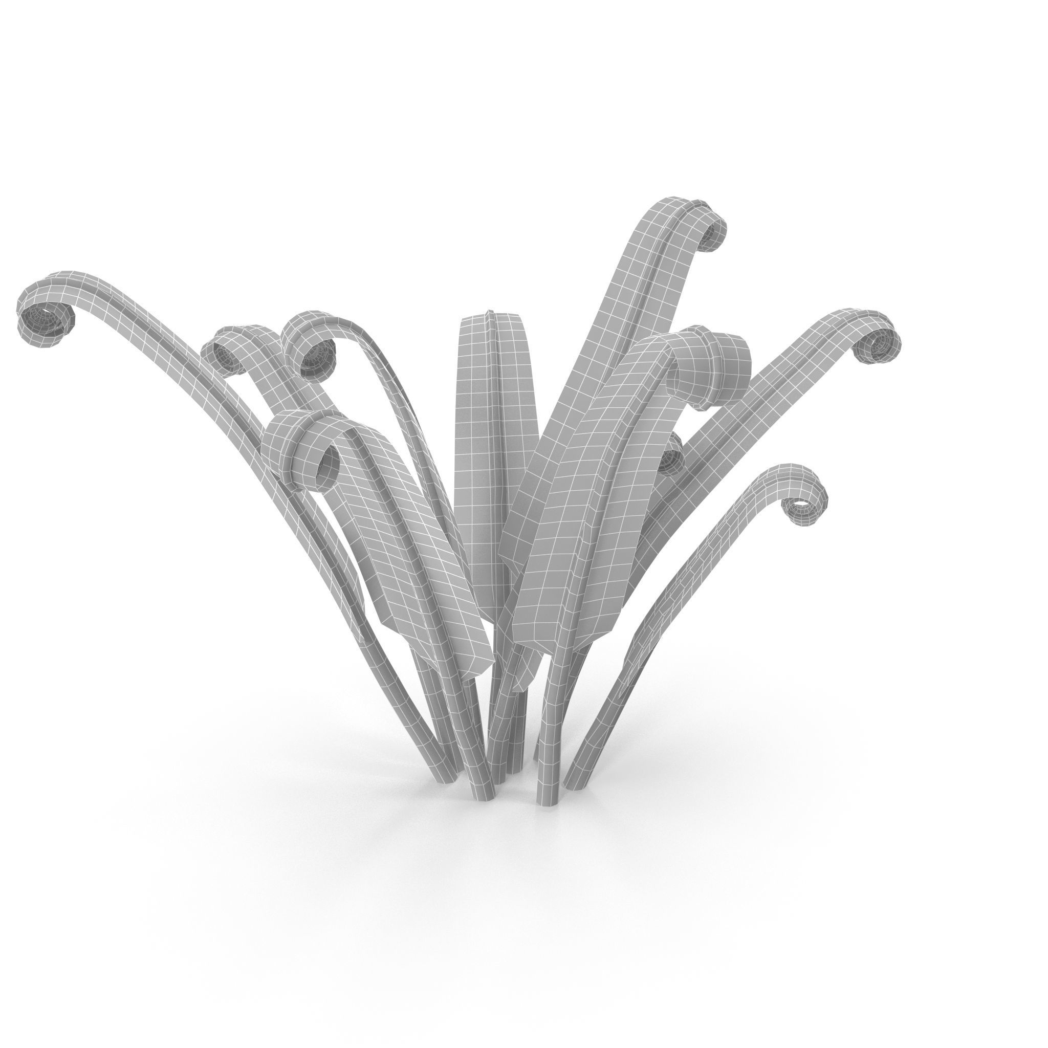 Fern Phyllitis Scolopendrium 3D model_8