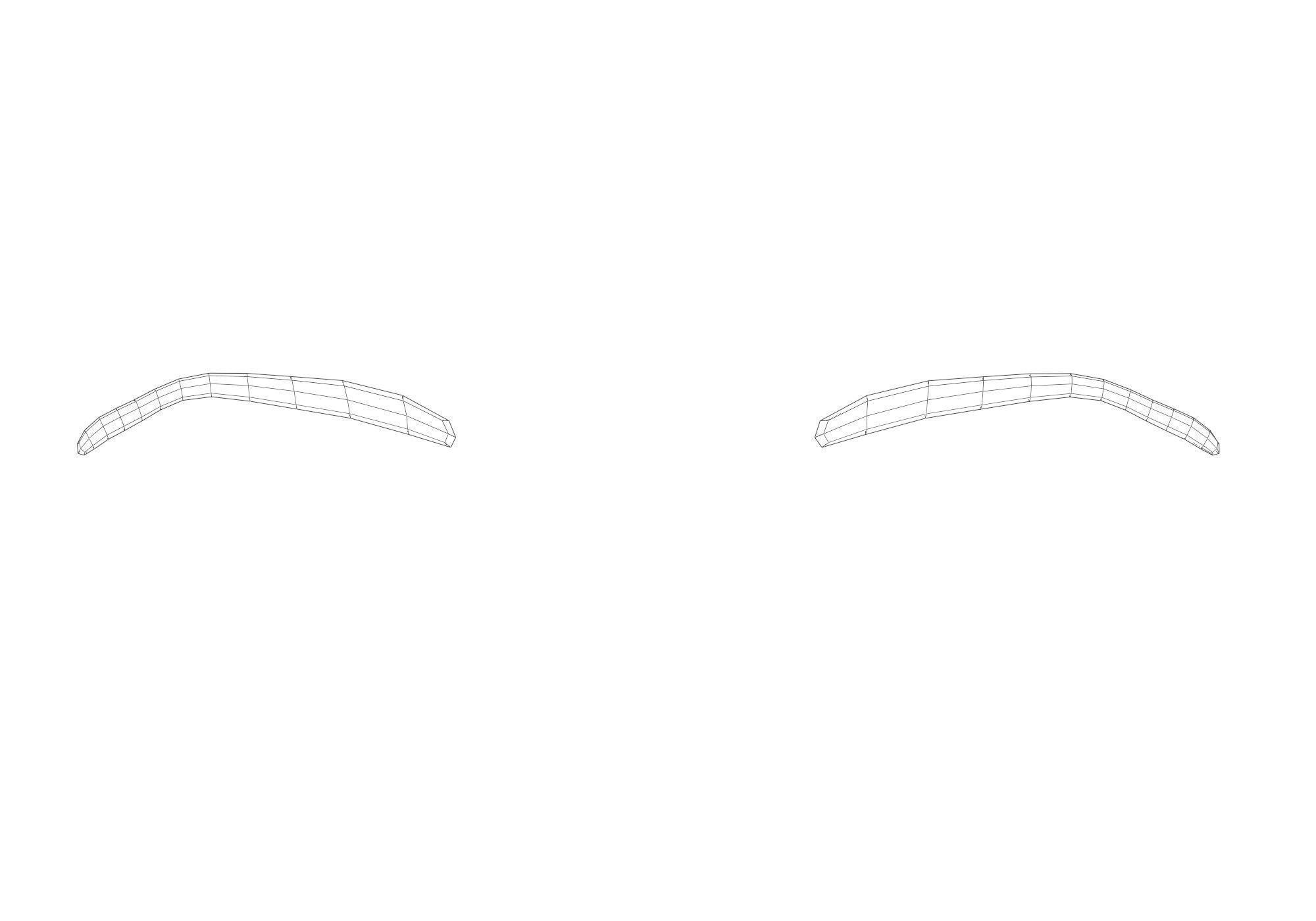 low poly eyebrow Low-poly 3D model_9