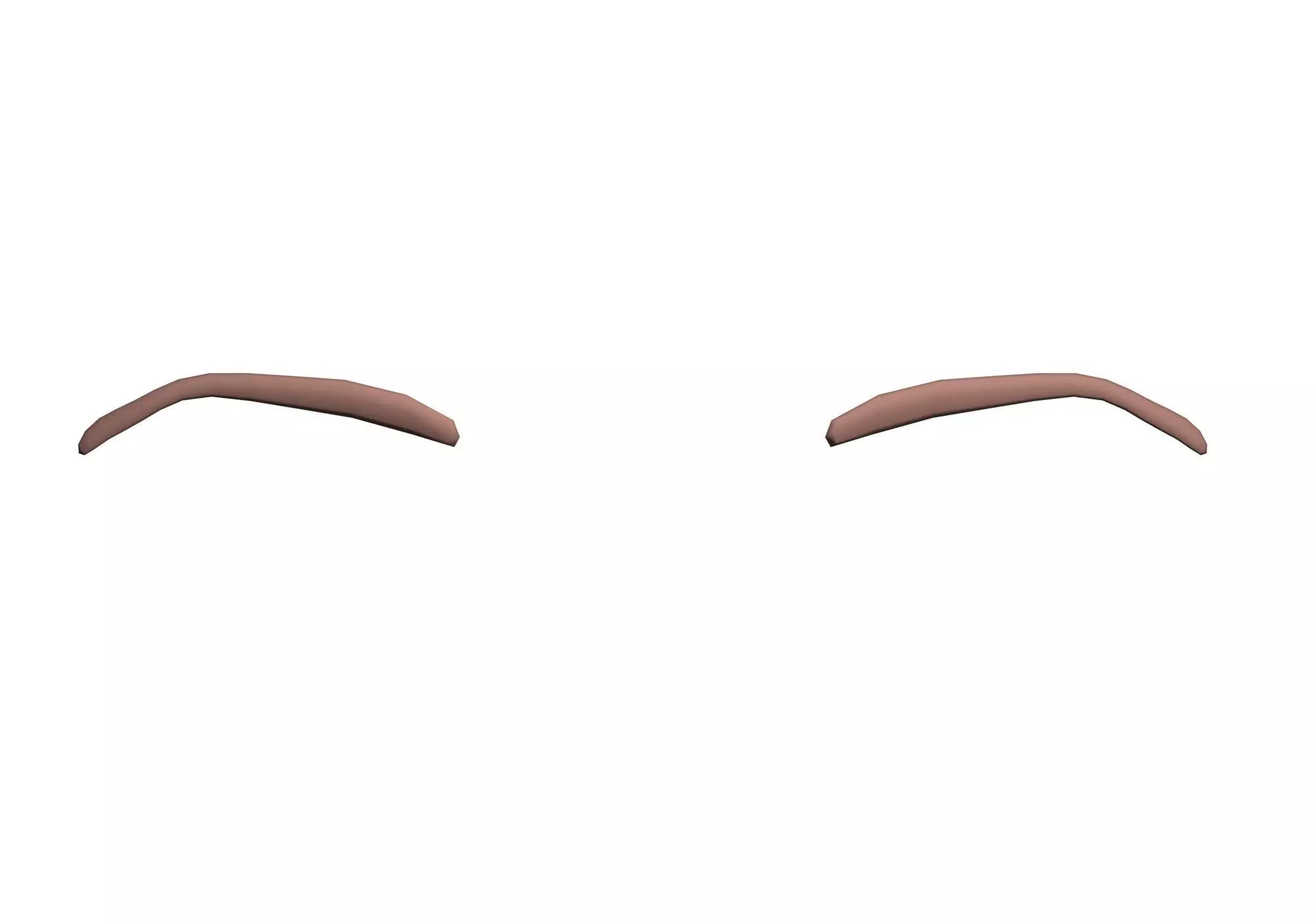 low poly eyebrow Low-poly 3D model_0