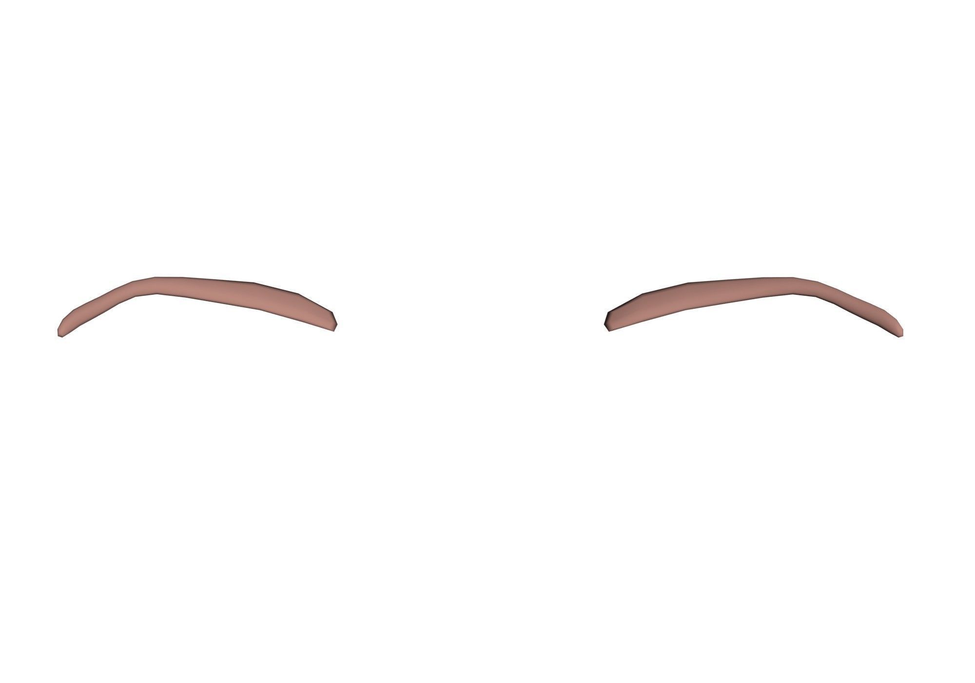 low poly eyebrow Low-poly 3D model_4
