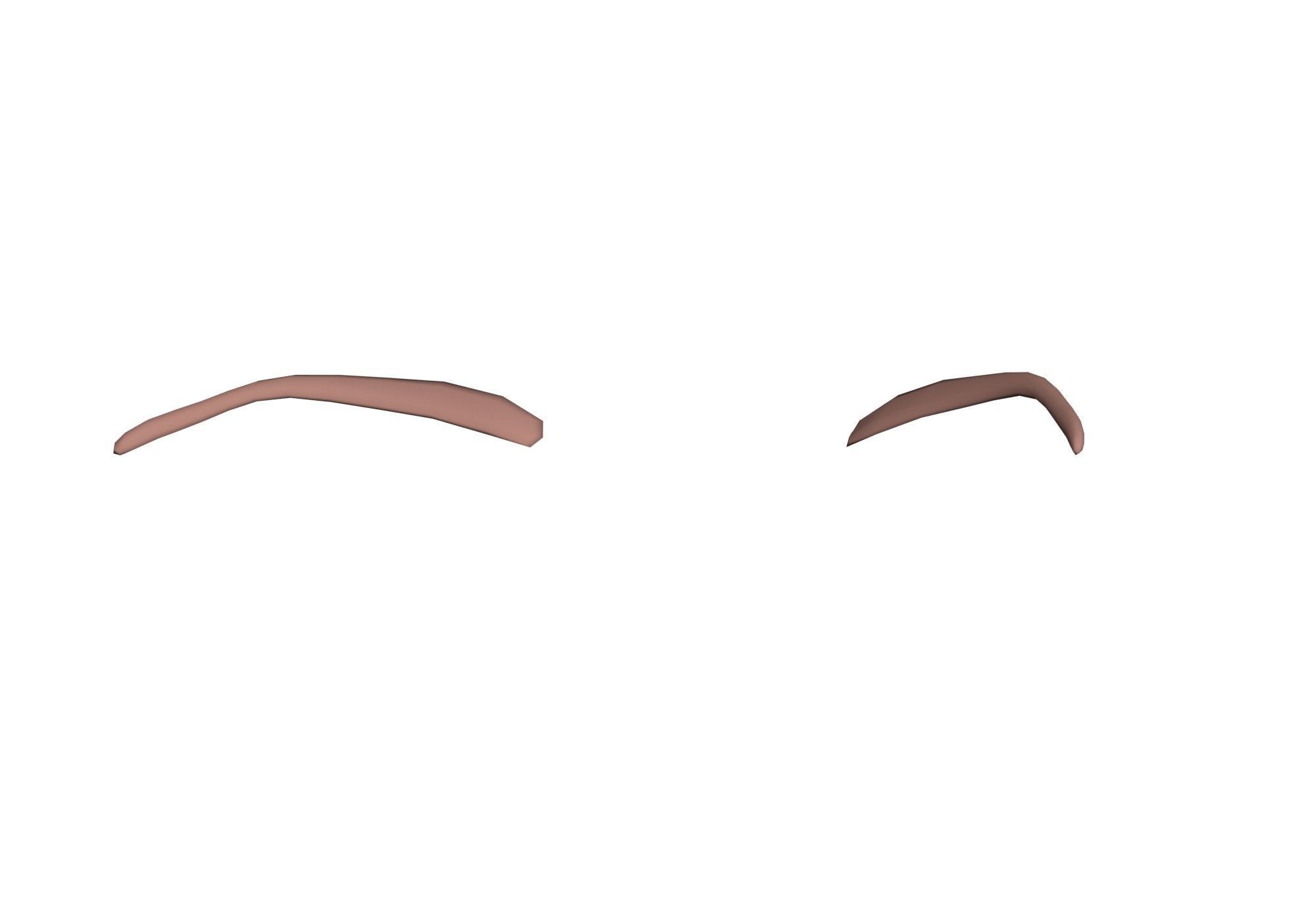 low poly eyebrow Low-poly 3D model_3