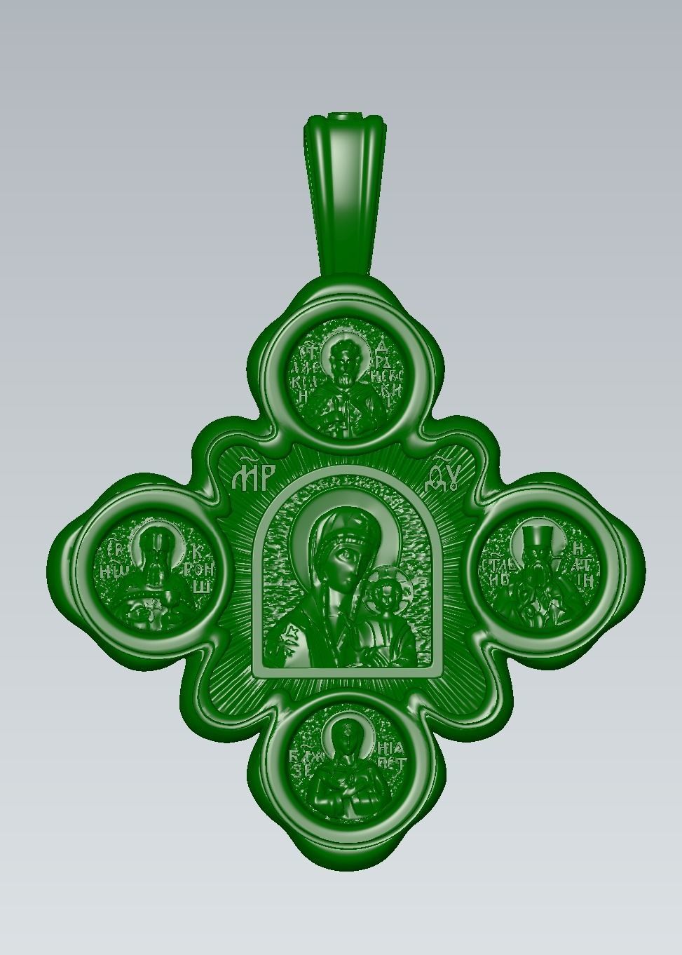 Jesus with marry  3D print model_1