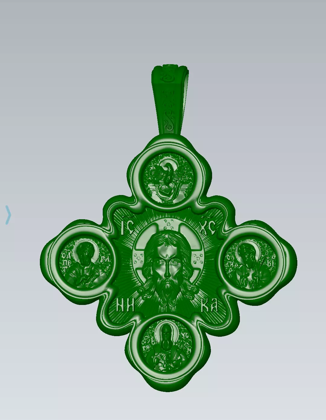 Jesus with marry  3D print model_0