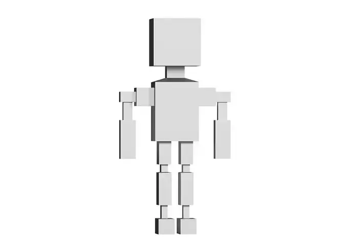 low poly robot Low-poly 3D model