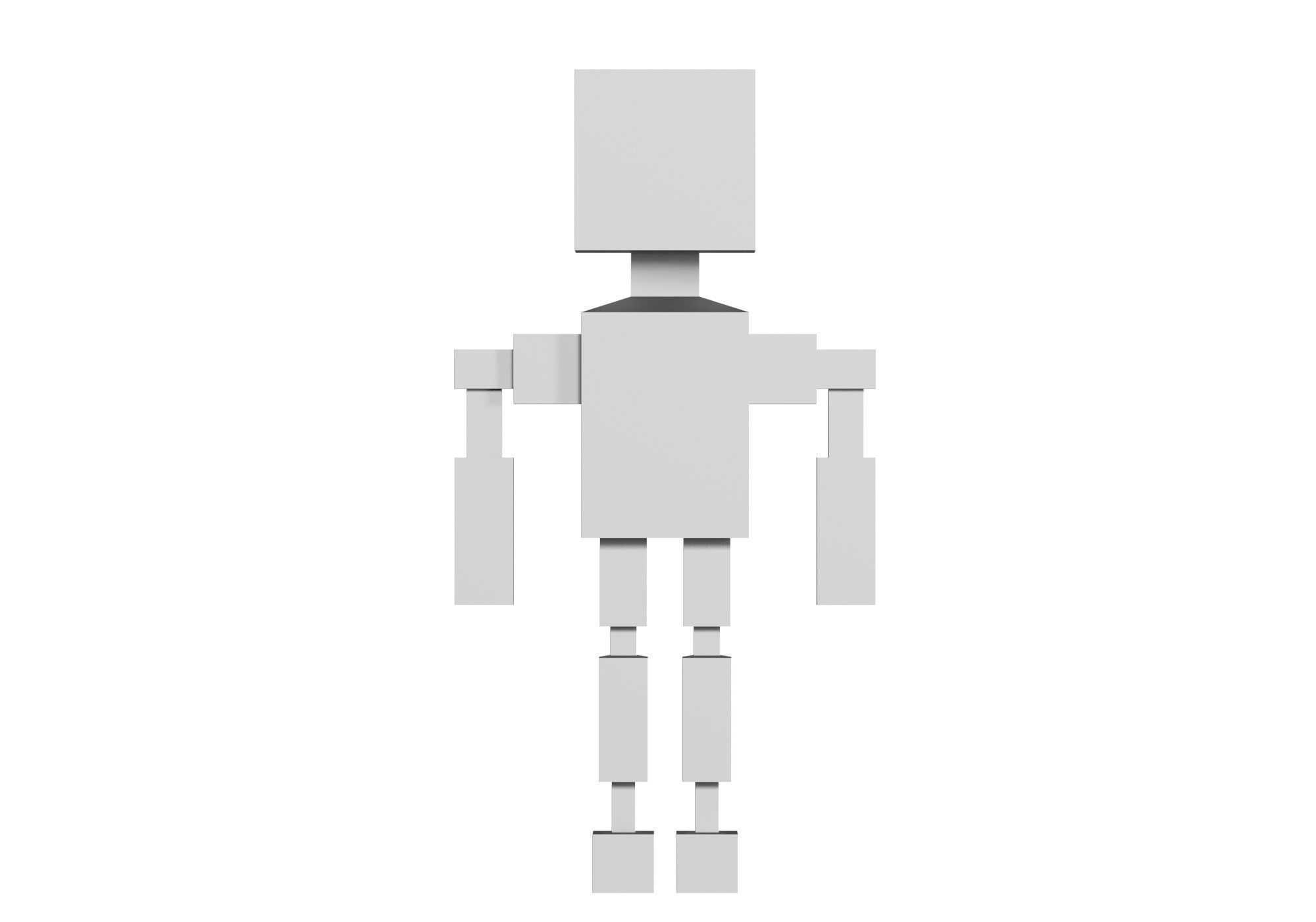 low poly robot Low-poly 3D model_1