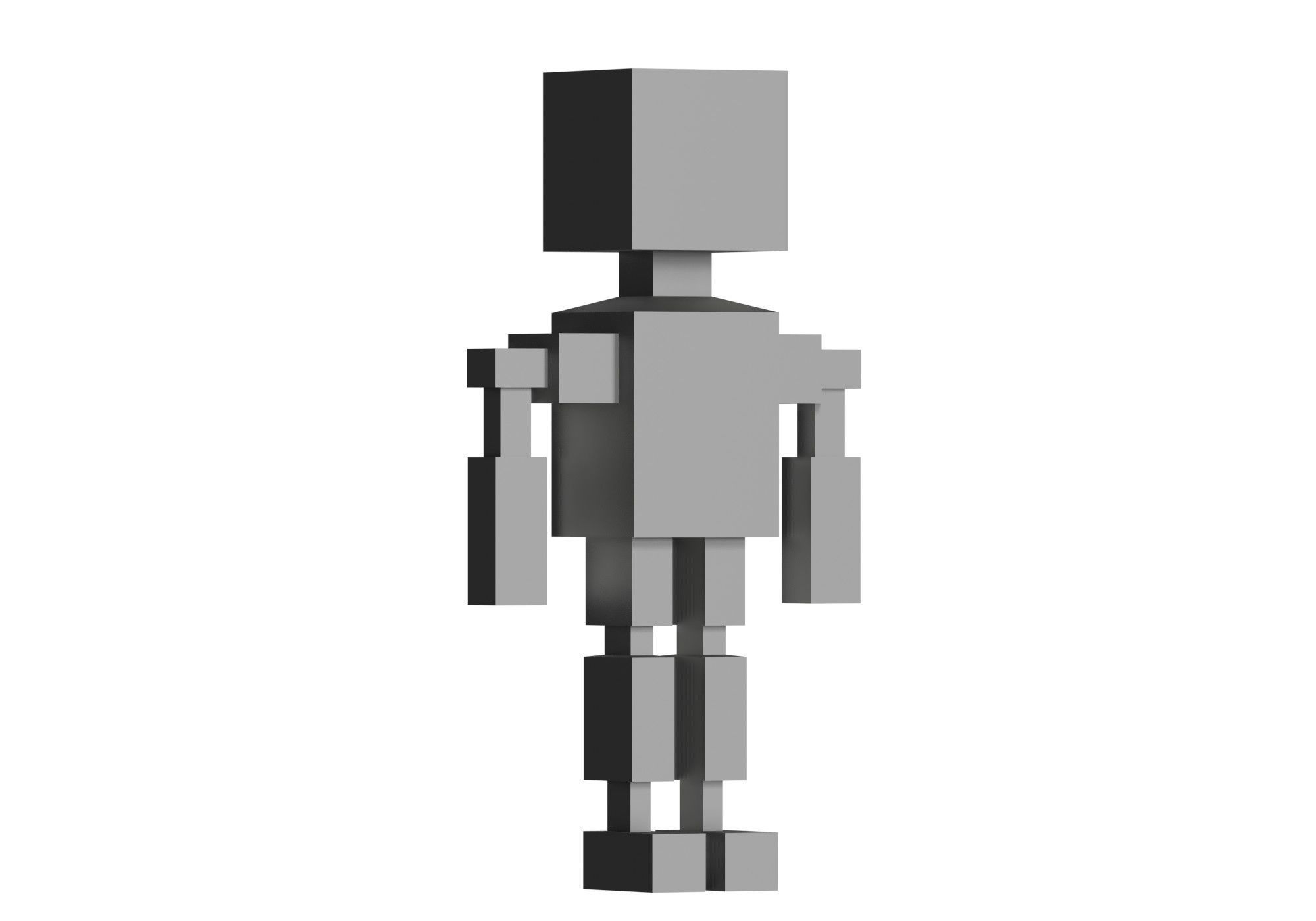 low poly robot Low-poly 3D model_2