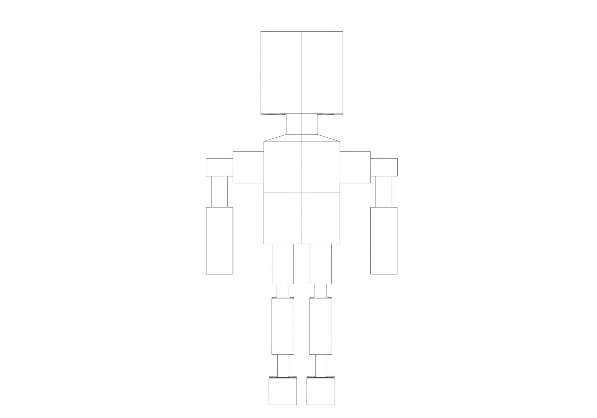 low poly robot Low-poly 3D model_7