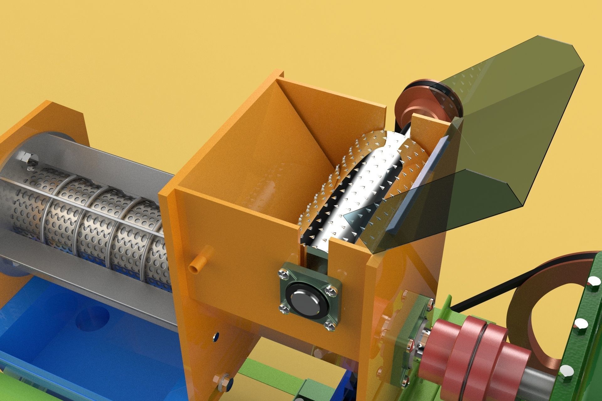 SQUEEZER COCONUT MILK CREAM EXTRACTOR PRESS JUICER SHREDDER 3D model_9