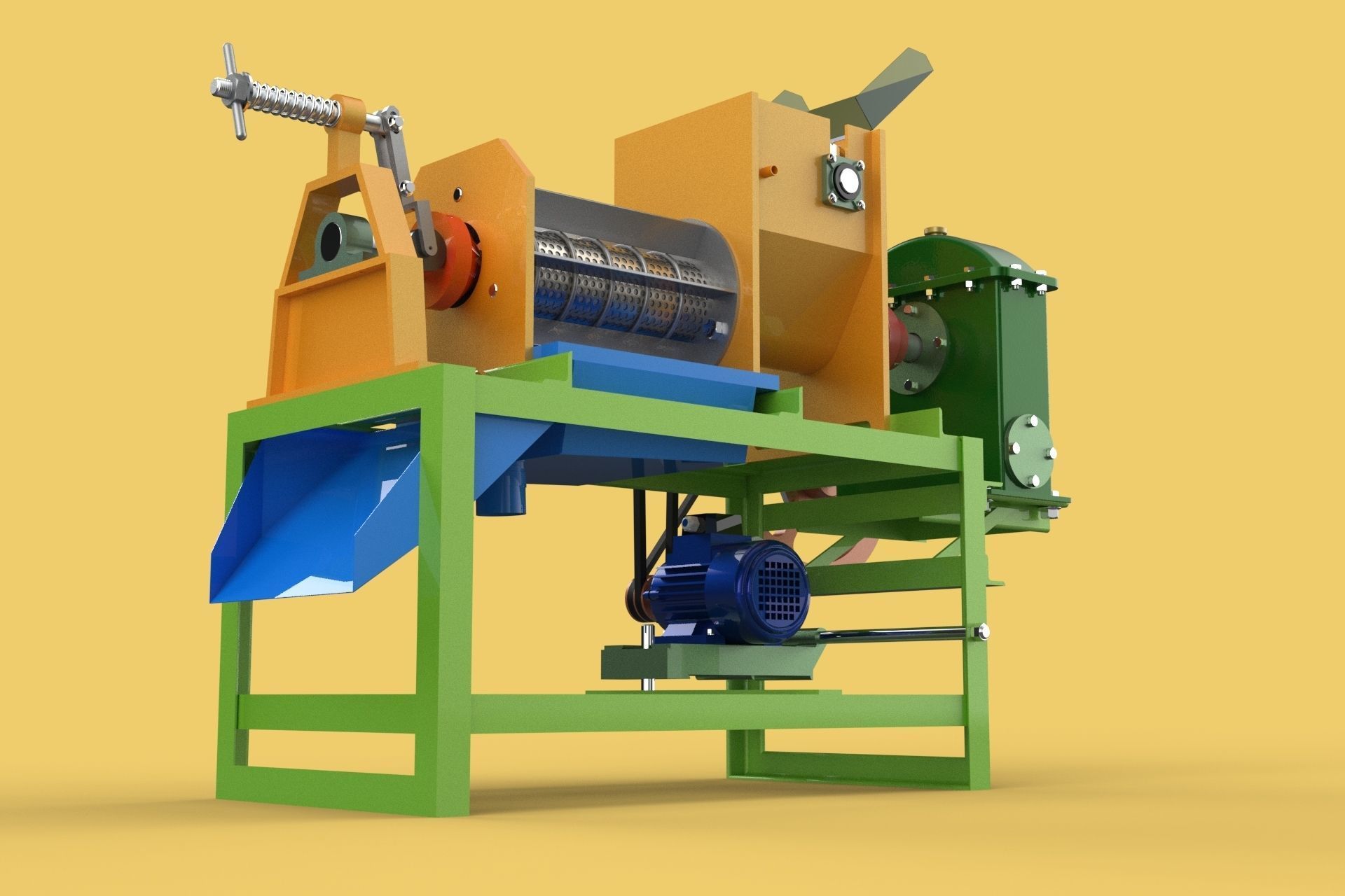 SQUEEZER COCONUT MILK CREAM EXTRACTOR PRESS JUICER SHREDDER 3D model_7