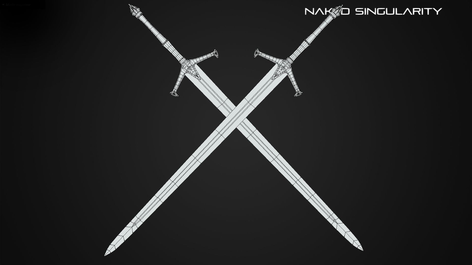 Claymore Medieval dark fantasy Greatsword  Low-poly 3D model_8