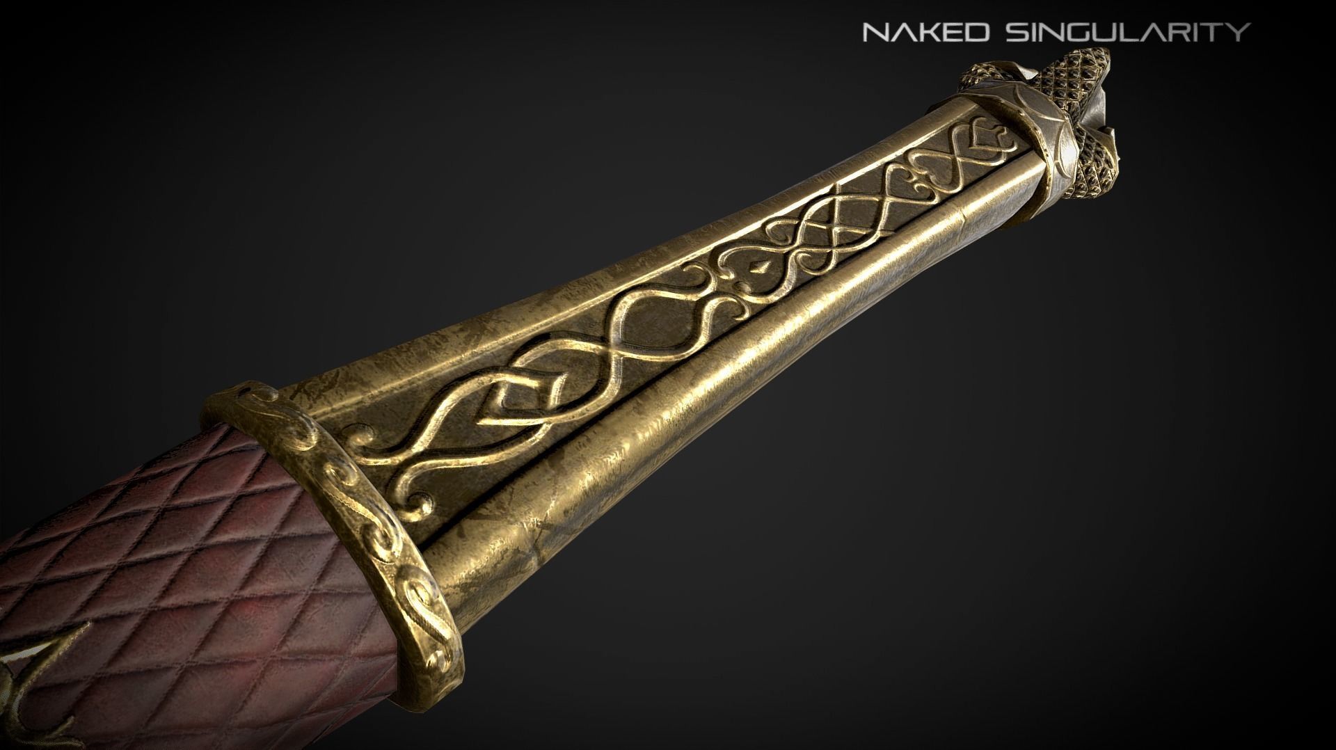 Claymore Medieval dark fantasy Greatsword  Low-poly 3D model_5