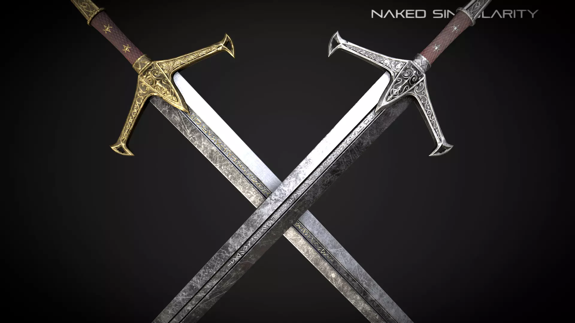 Claymore Medieval dark fantasy Greatsword  Low-poly 3D model_0