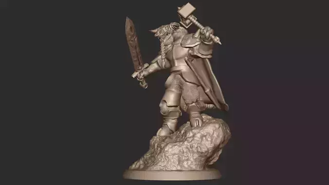 Bull Warrior 3D Model PRINTABLE