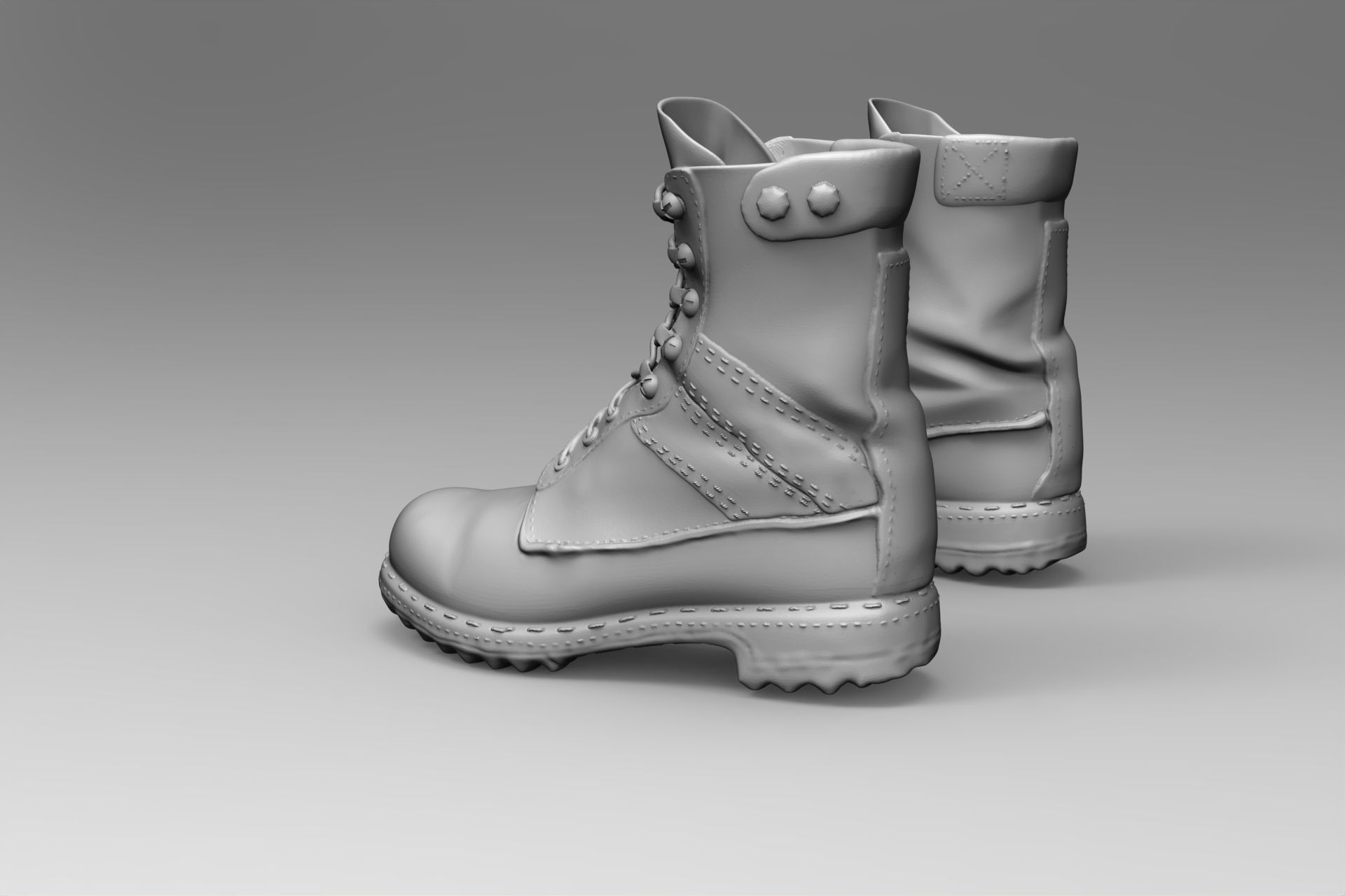 COMBAT BOOTS VIETNAM - PIXELATED JUNGLE 3D print model_1
