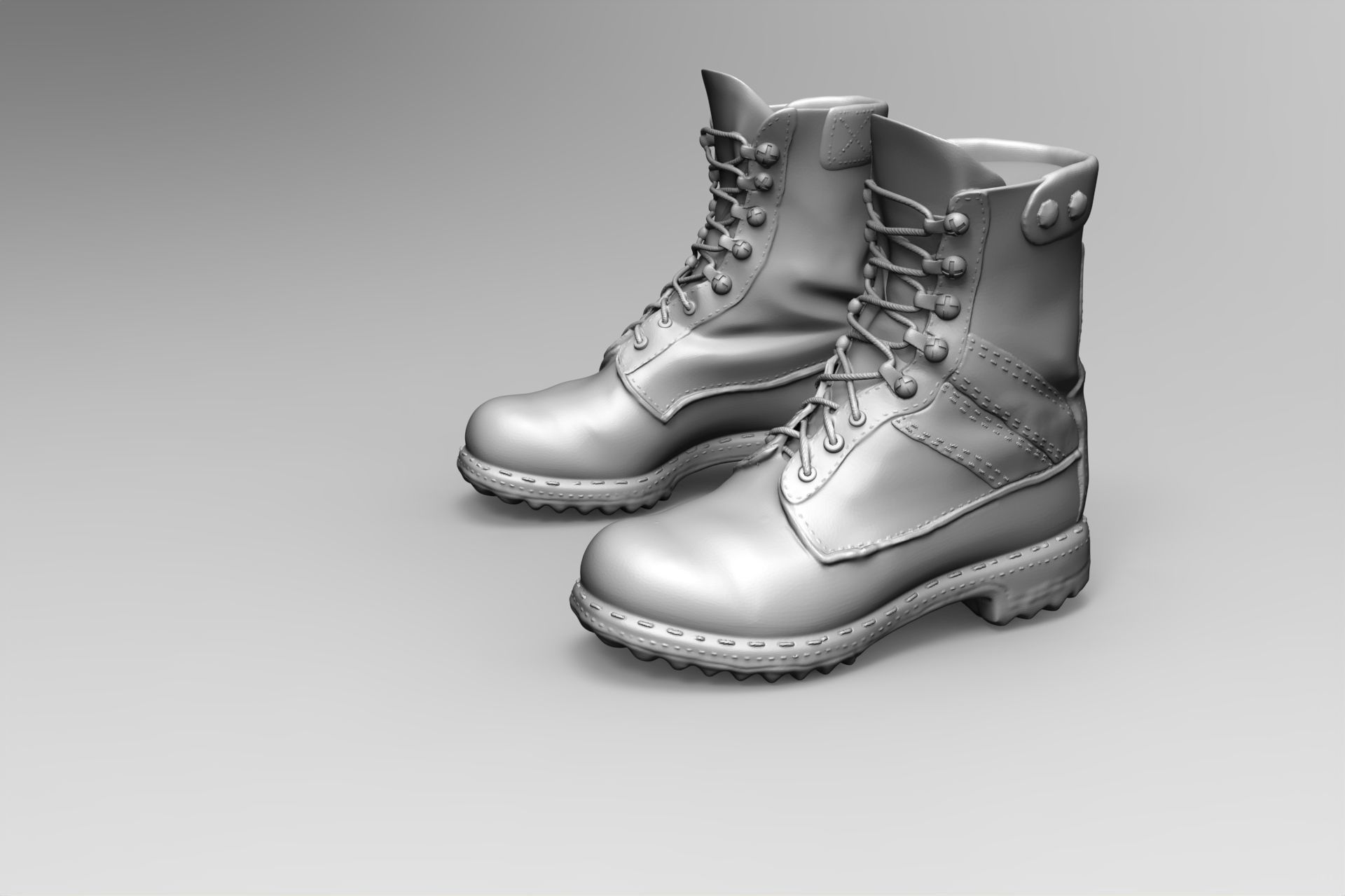 COMBAT BOOTS VIETNAM - PIXELATED JUNGLE 3D print model_2