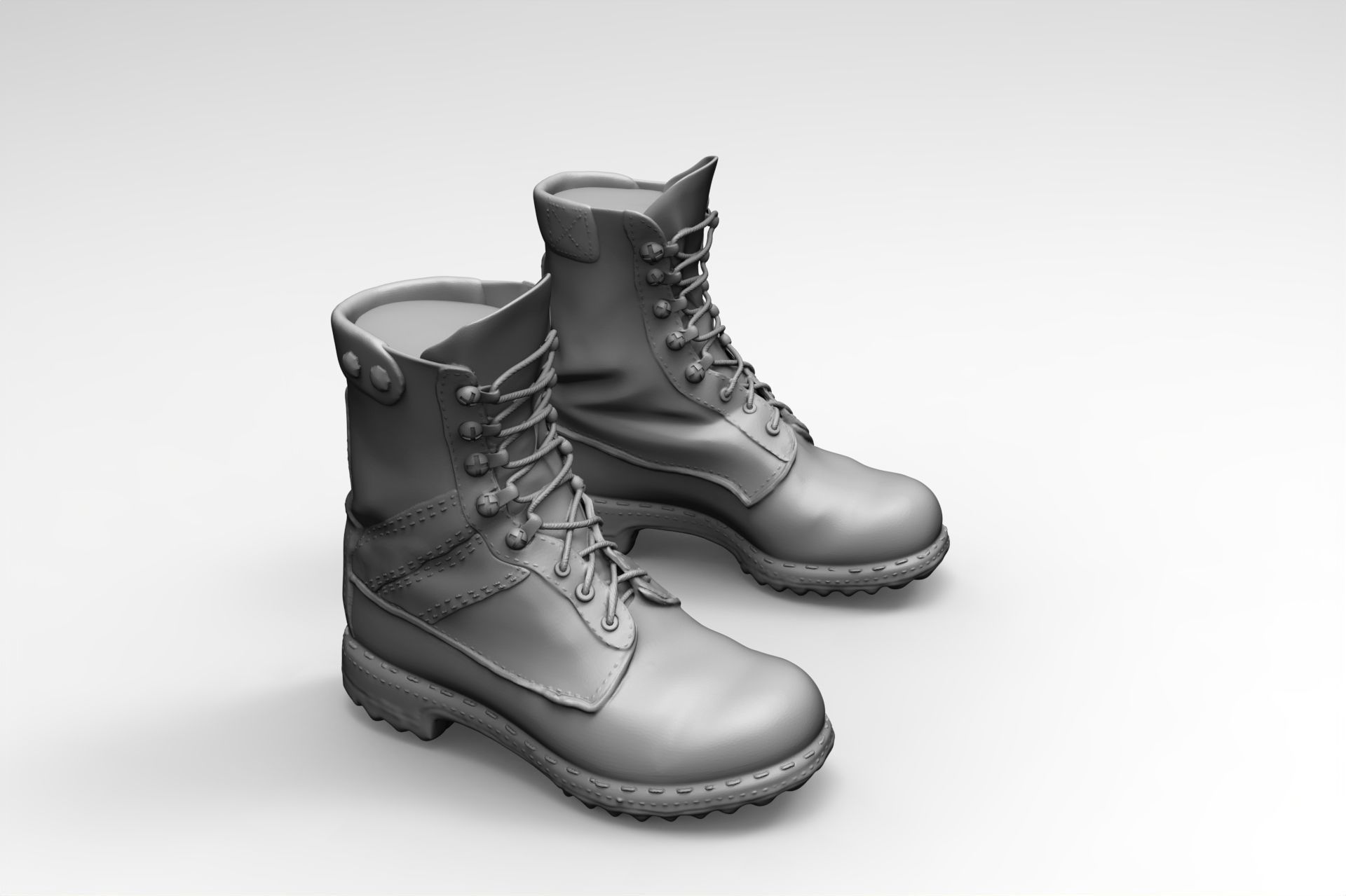 COMBAT BOOTS VIETNAM - PIXELATED JUNGLE 3D print model_5