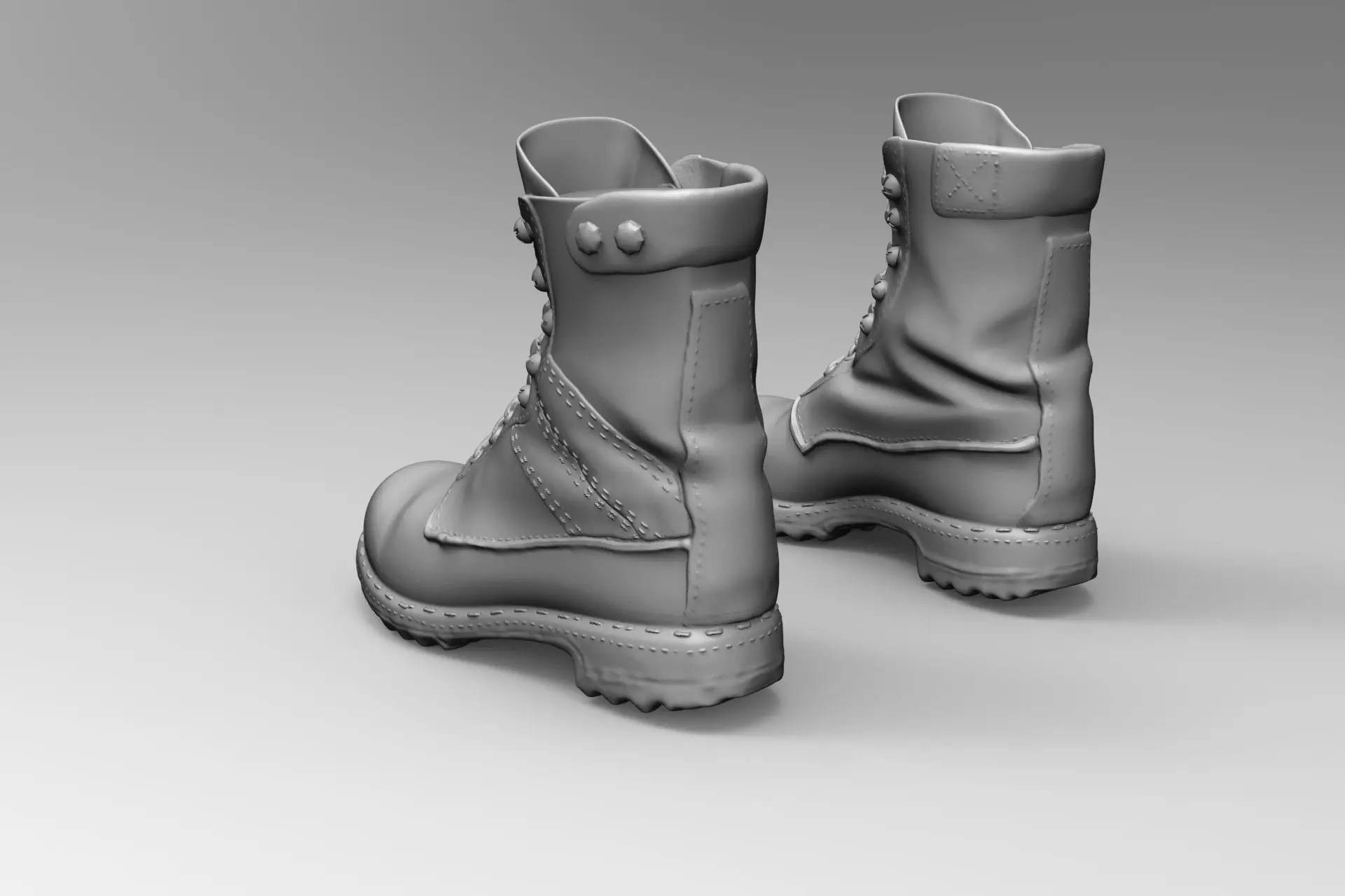 COMBAT BOOTS VIETNAM - PIXELATED JUNGLE 3D print model_0