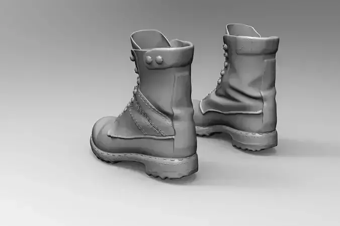 COMBAT BOOTS VIETNAM - PIXELATED JUNGLE 3D print model