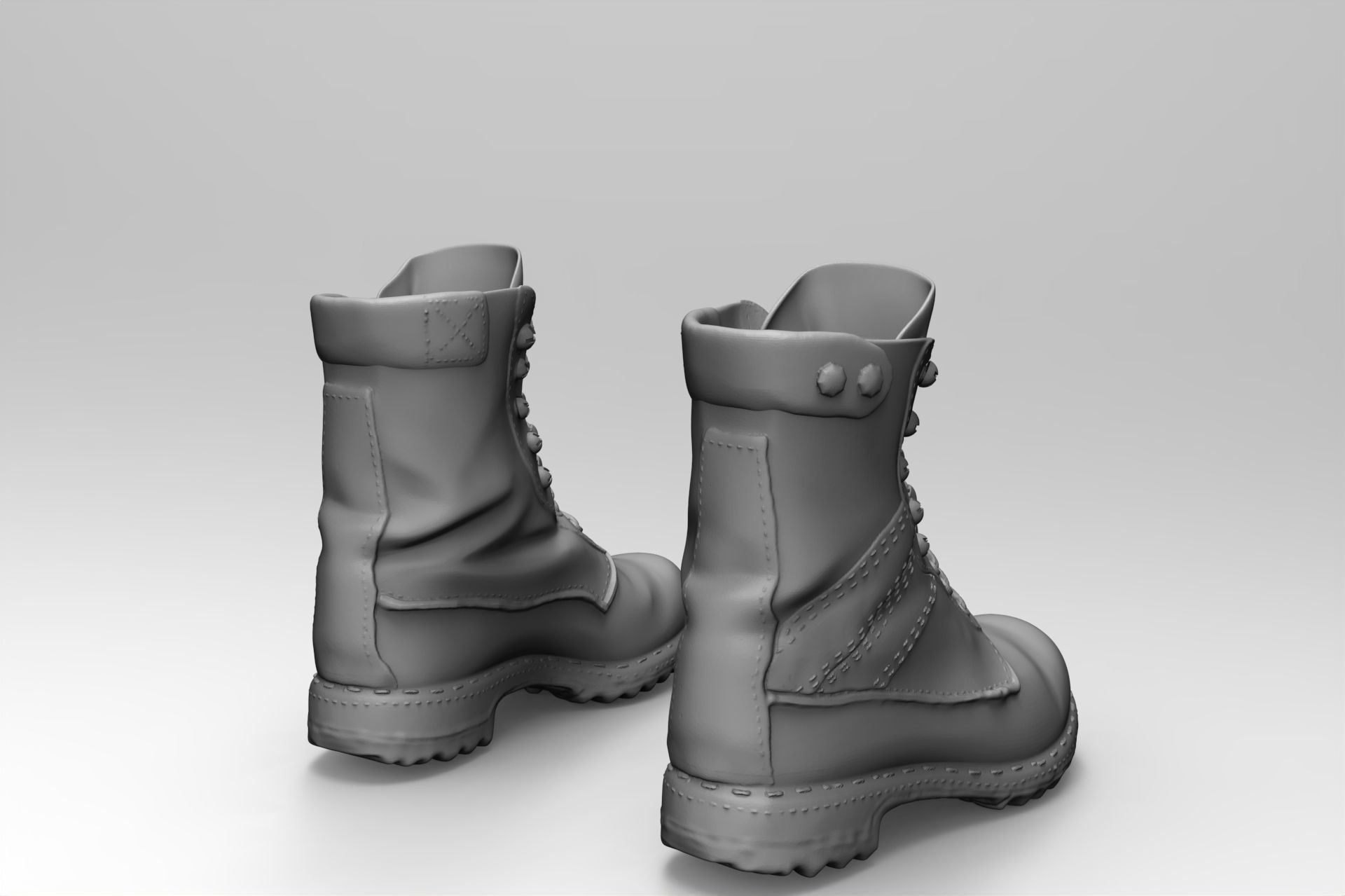 COMBAT BOOTS VIETNAM - PIXELATED JUNGLE 3D print model_6