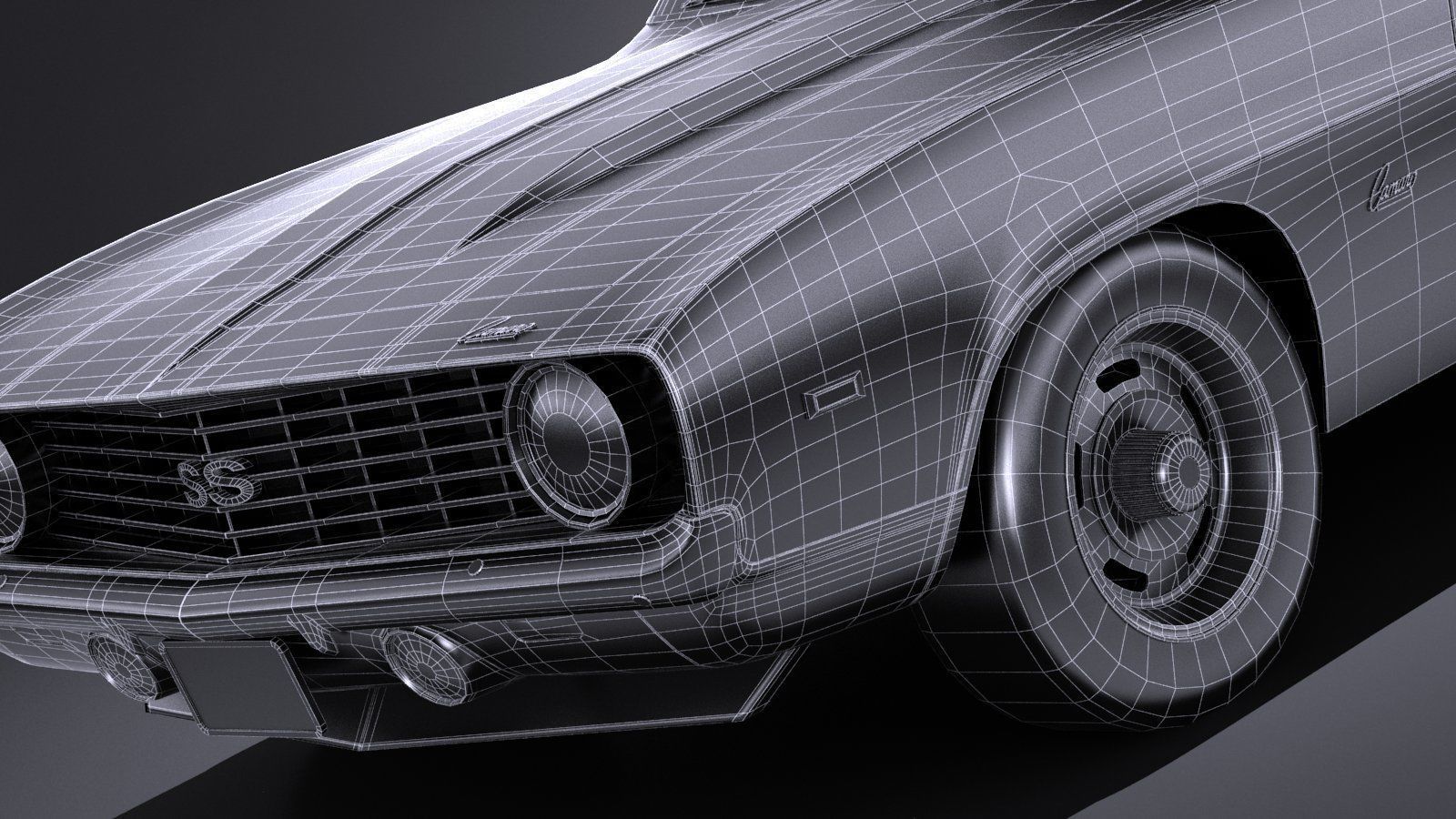 Chevrolet Camaro SS CG 1969 LowPoly 3D model_14