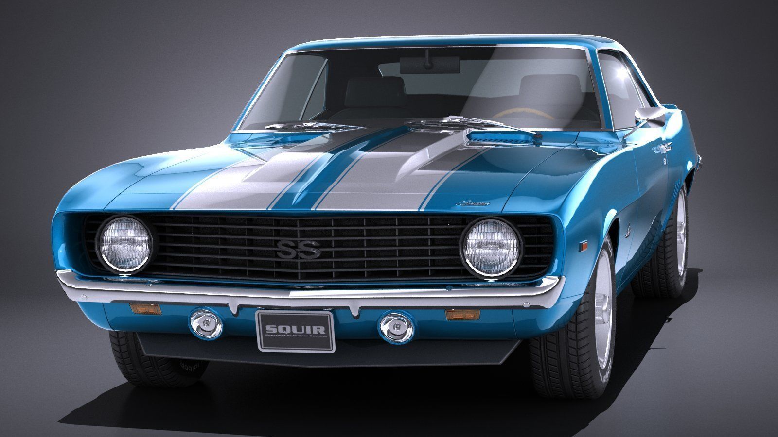 Chevrolet Camaro SS CG 1969 LowPoly 3D model_1