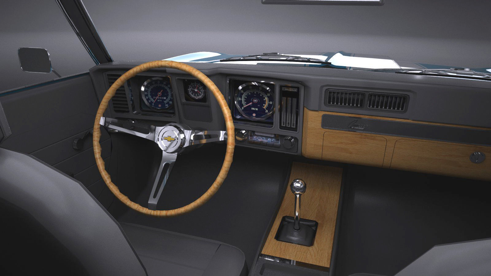 Chevrolet Camaro SS CG 1969 LowPoly 3D model_8