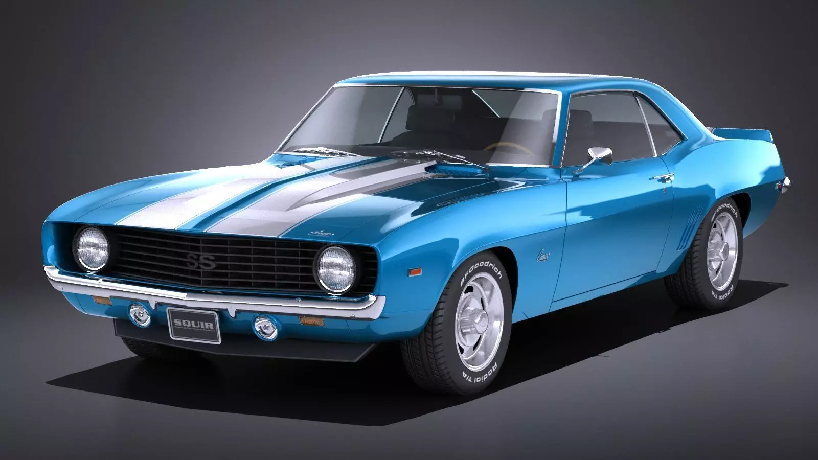 Chevrolet Camaro SS CG 1969 LowPoly 3D model_0