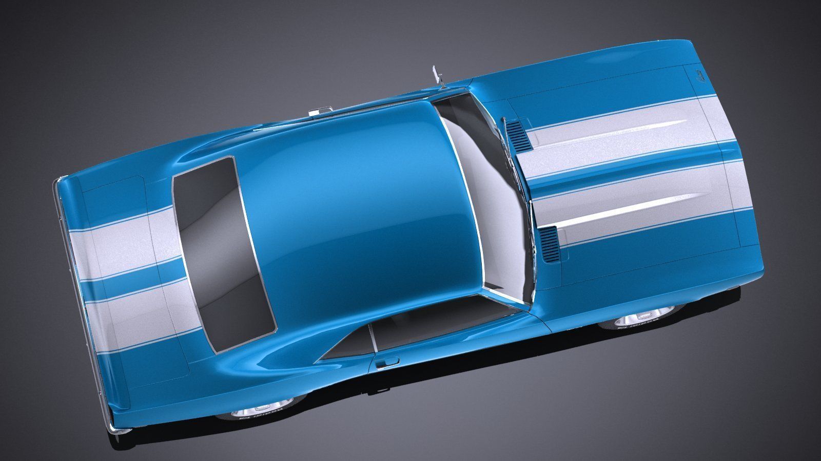 Chevrolet Camaro SS CG 1969 LowPoly 3D model_7