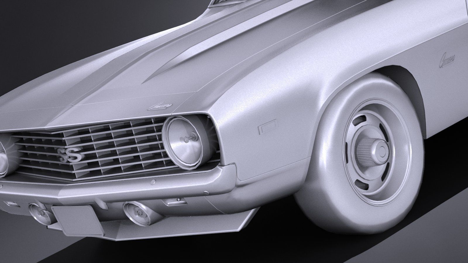 Chevrolet Camaro SS CG 1969 LowPoly 3D model_10