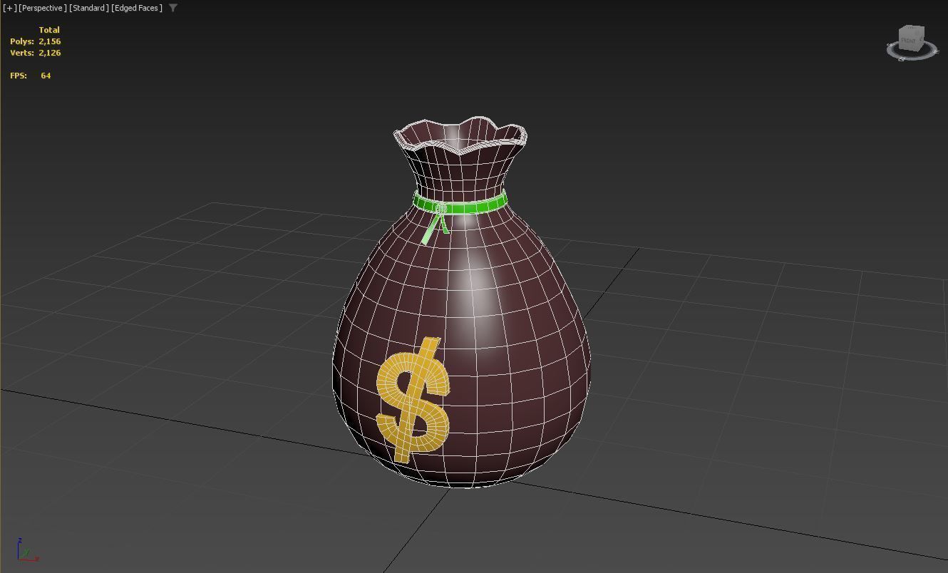 Prop04 Bags of Money Low-poly 3D model_8