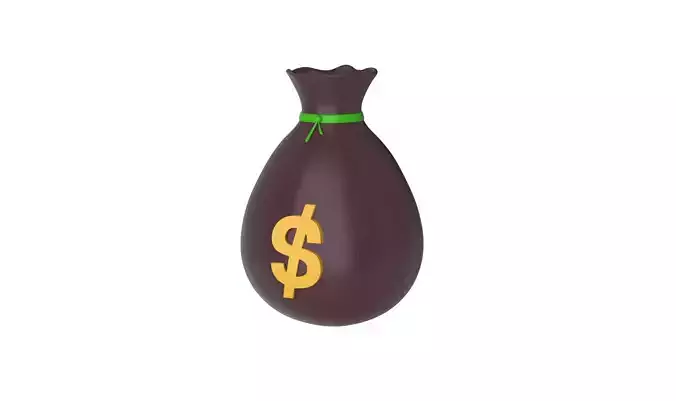 Prop04 Bags of Money  Low-poly 3D model