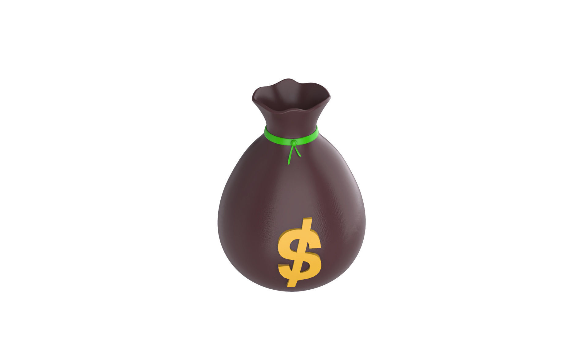 Prop04 Bags of Money Low-poly 3D model_7