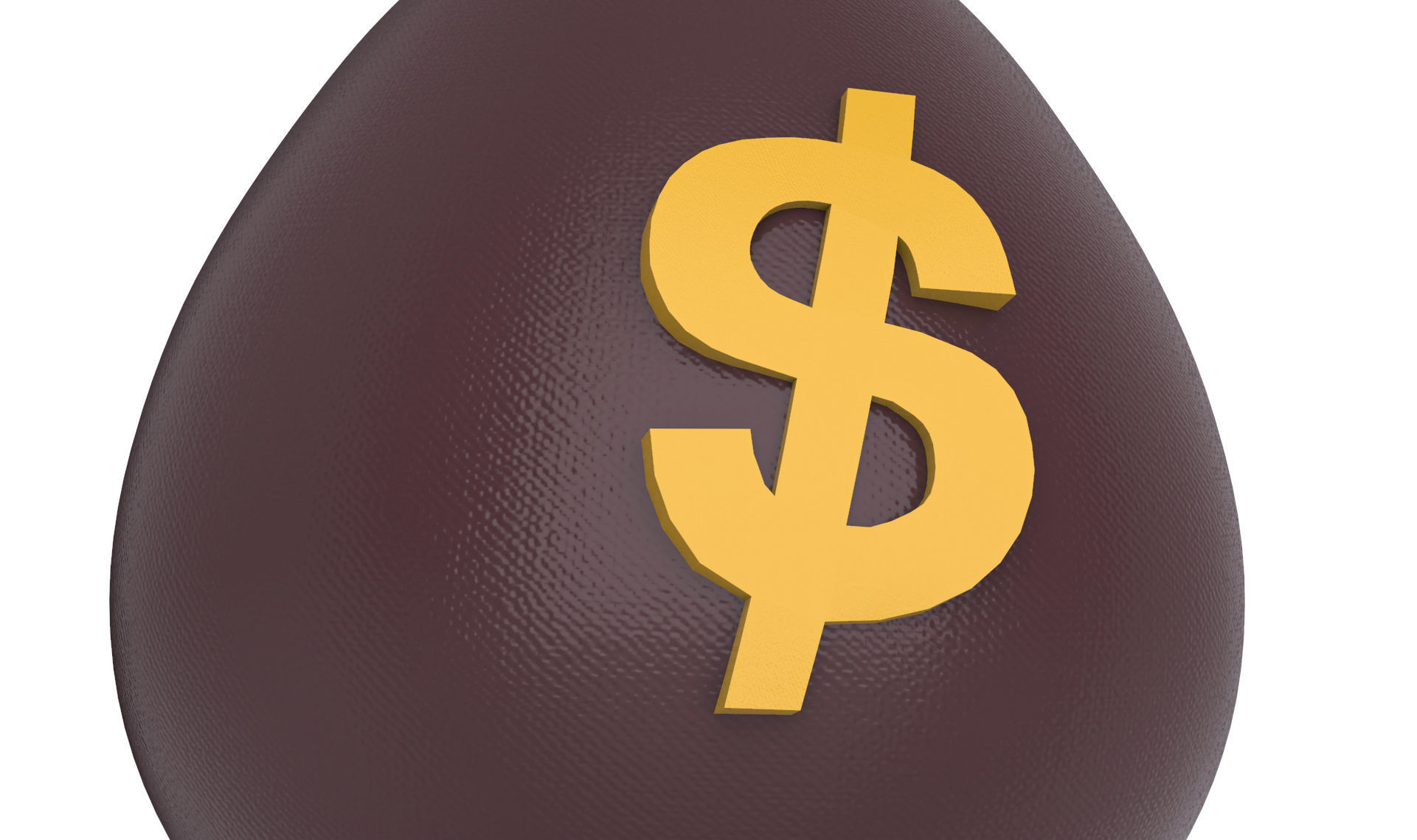 Prop04 Bags of Money Low-poly 3D model_4