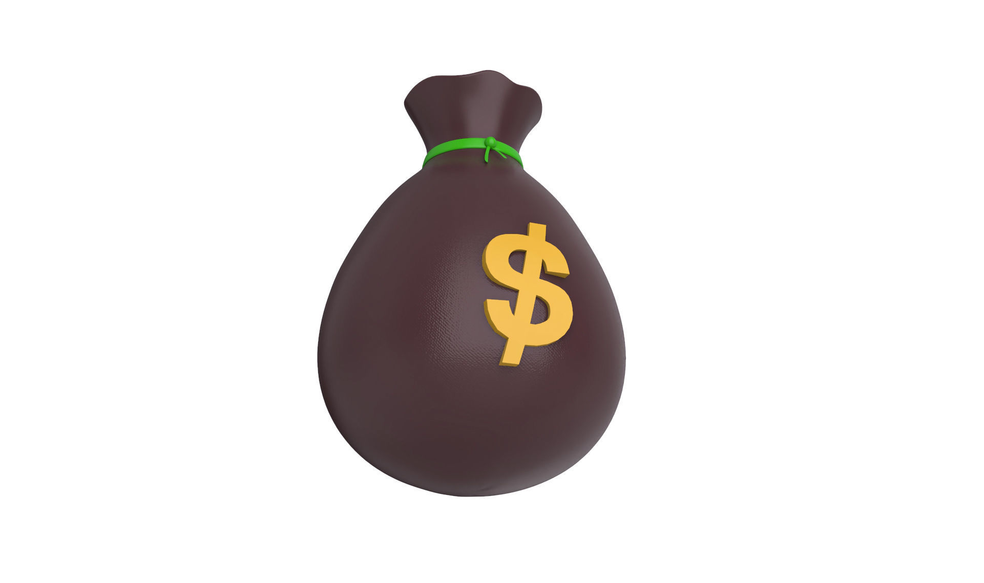 Prop04 Bags of Money Low-poly 3D model_3