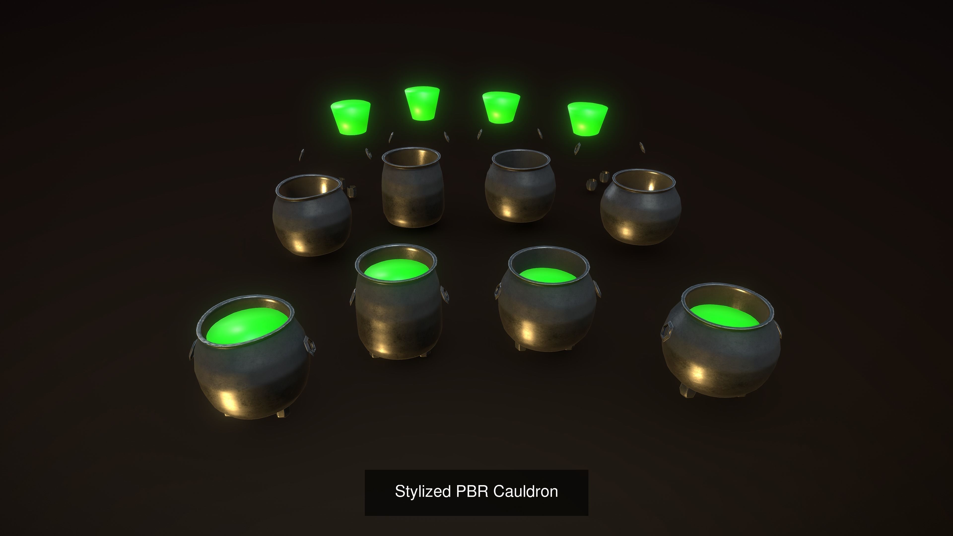 ALL IN ONE 2022 Stylized PBR Dungeon Pack JFG V2 and Some Extras 3D Model Collection_57