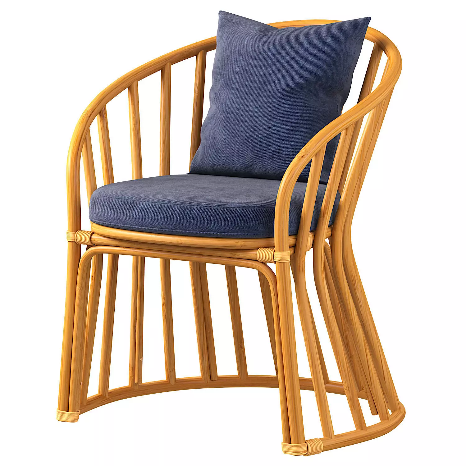 Raja rattan chair Low-poly 3D model